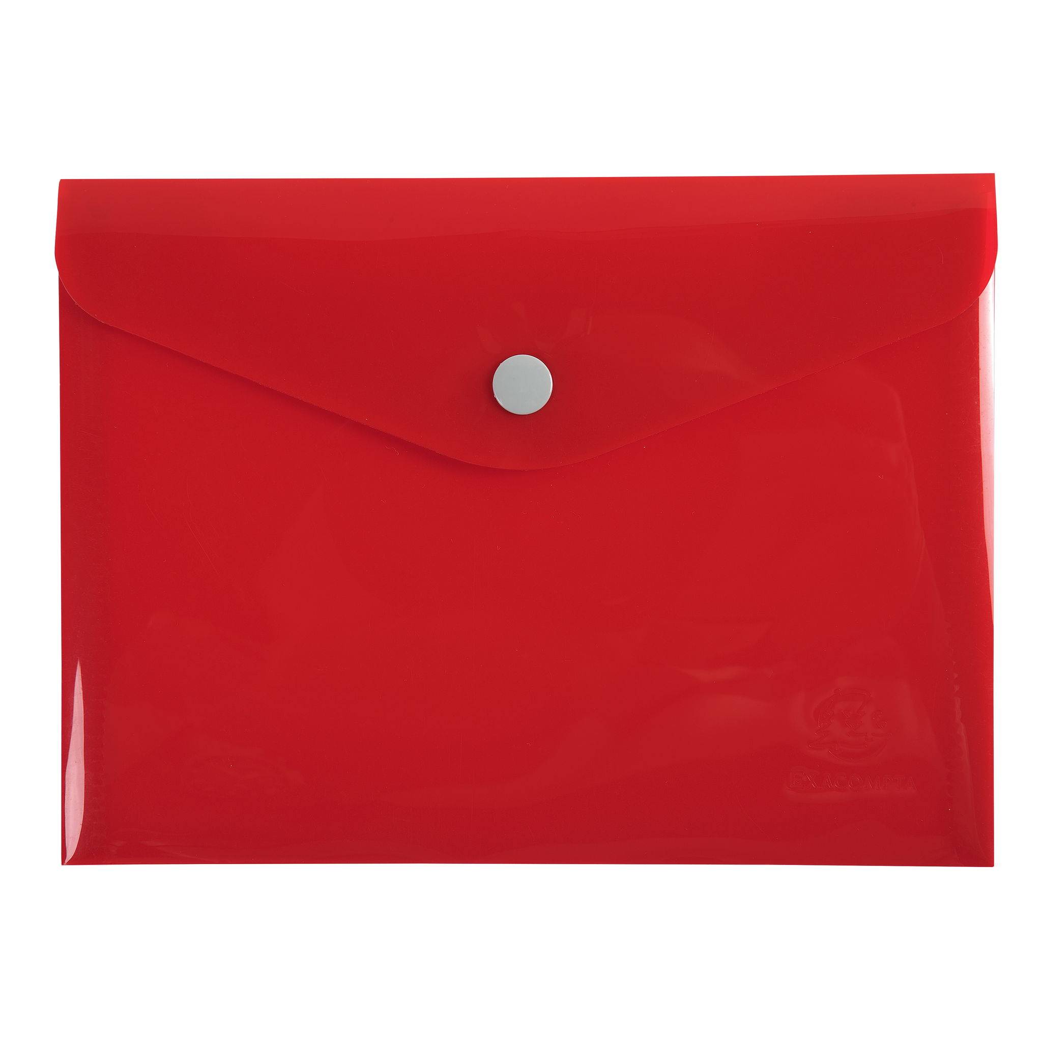 Exacompta 30x Tasche mit Druckknopf Iderama aus PP - Farben sortiert - 34410E