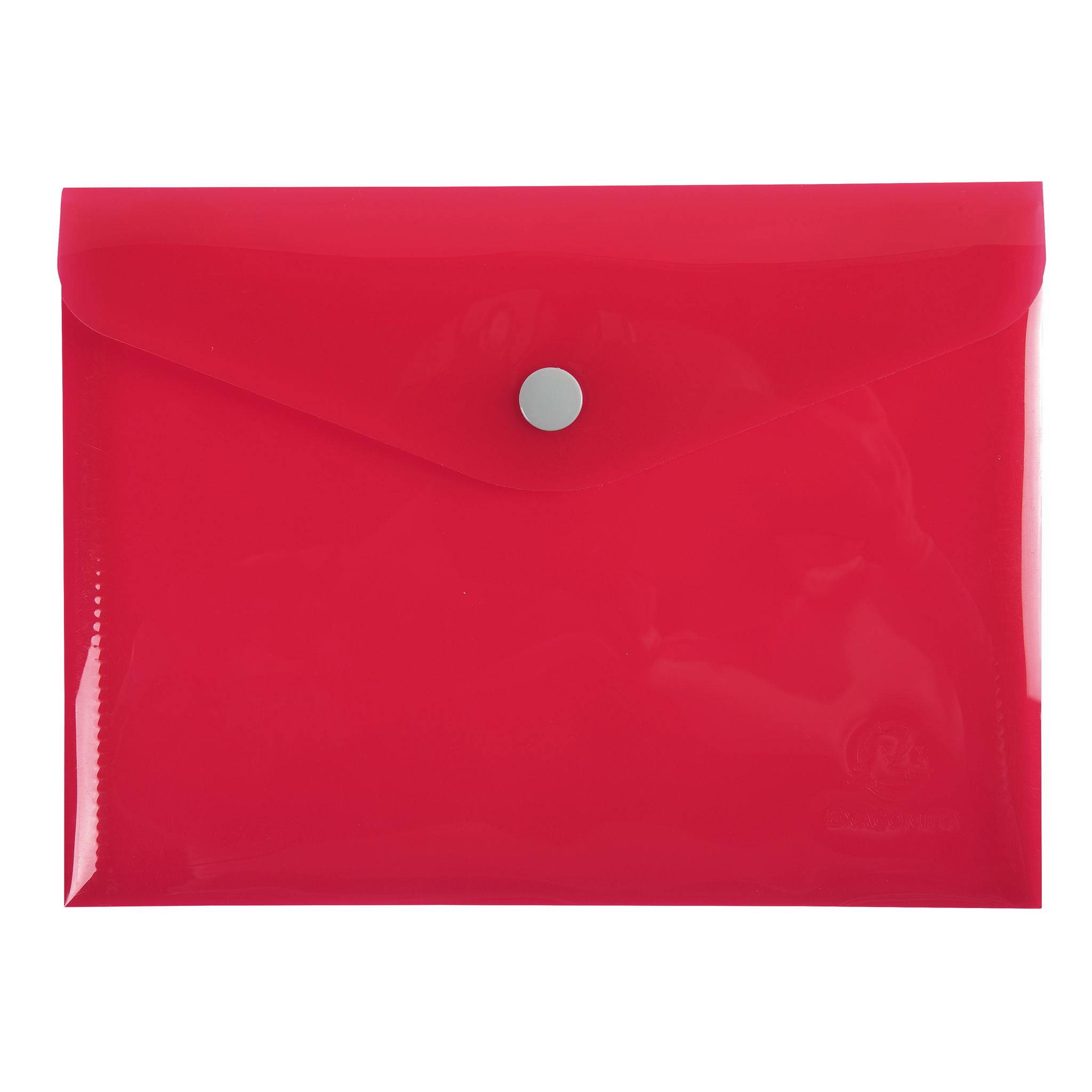 Exacompta 30x Tasche mit Druckknopf Iderama aus PP - Farben sortiert - 34410E