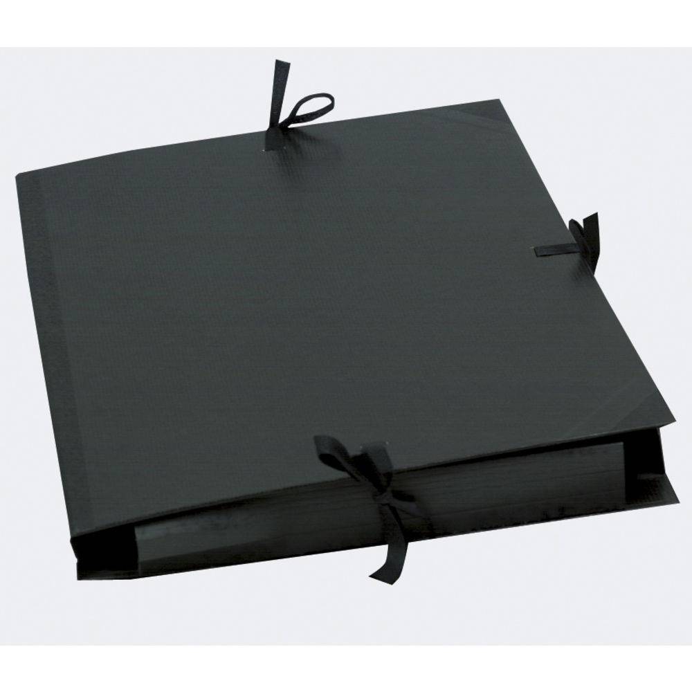 Exacompta 5x Zeichenmappe + Schleifchen A3 Kraft schwarz 32x45cm Schwarz 25738E