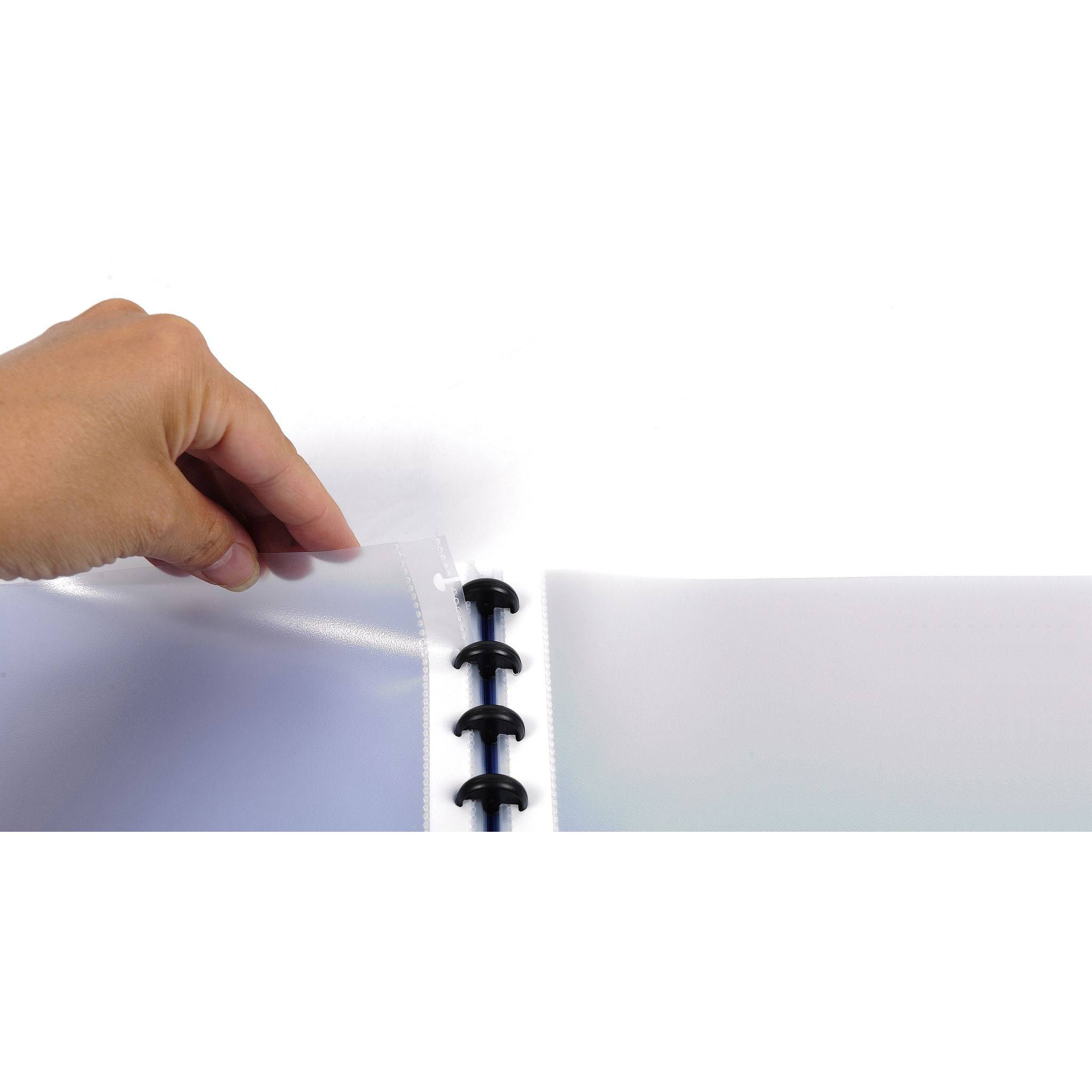 Exacompta 4x Sichtmappe aus PP 800µ, 30 herausnehmbare Hüllen, A4, Blau, 86362E