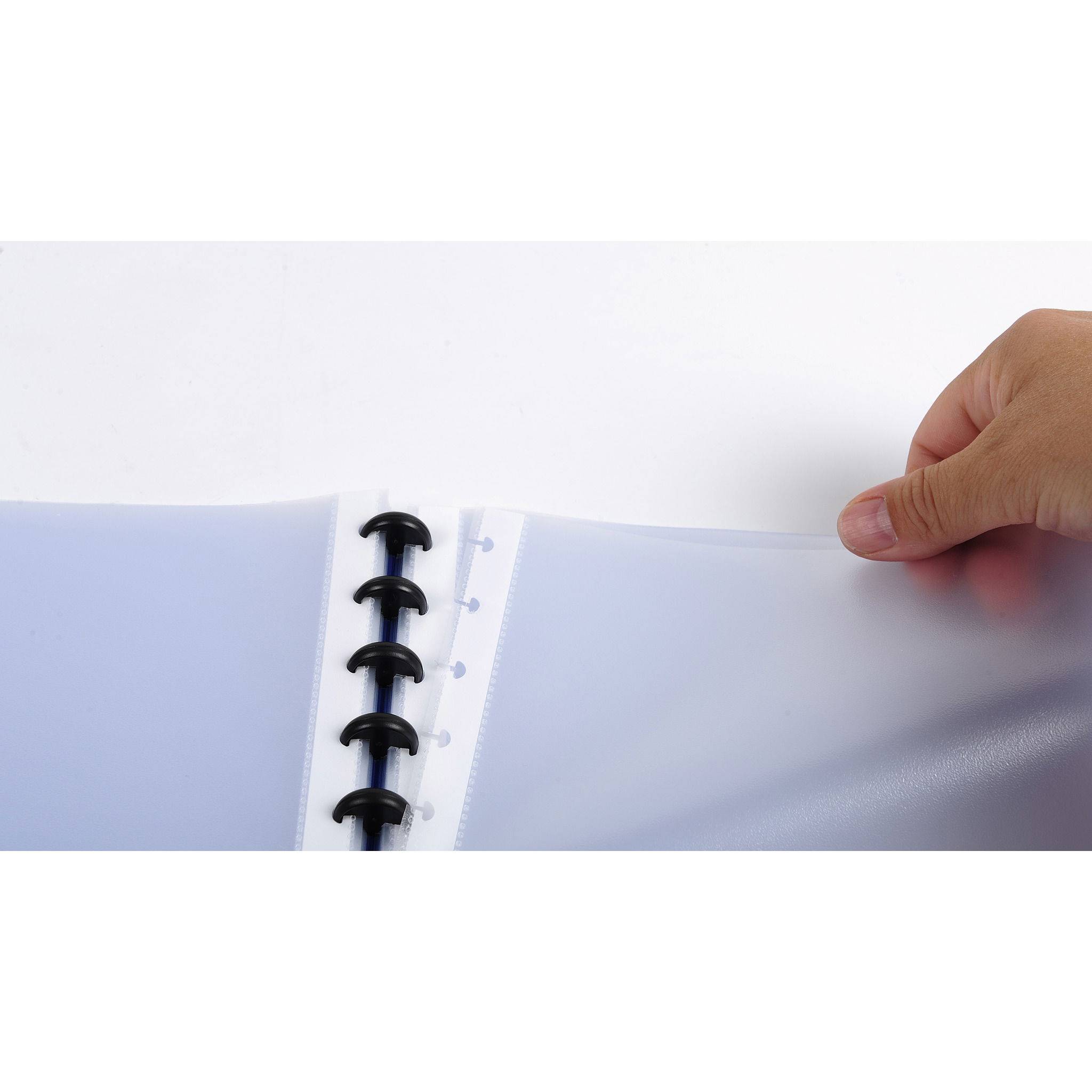 Exacompta 4x Sichtmappe aus PP 800µ, 30 herausnehmbare Hüllen, A4, Blau, 86362E