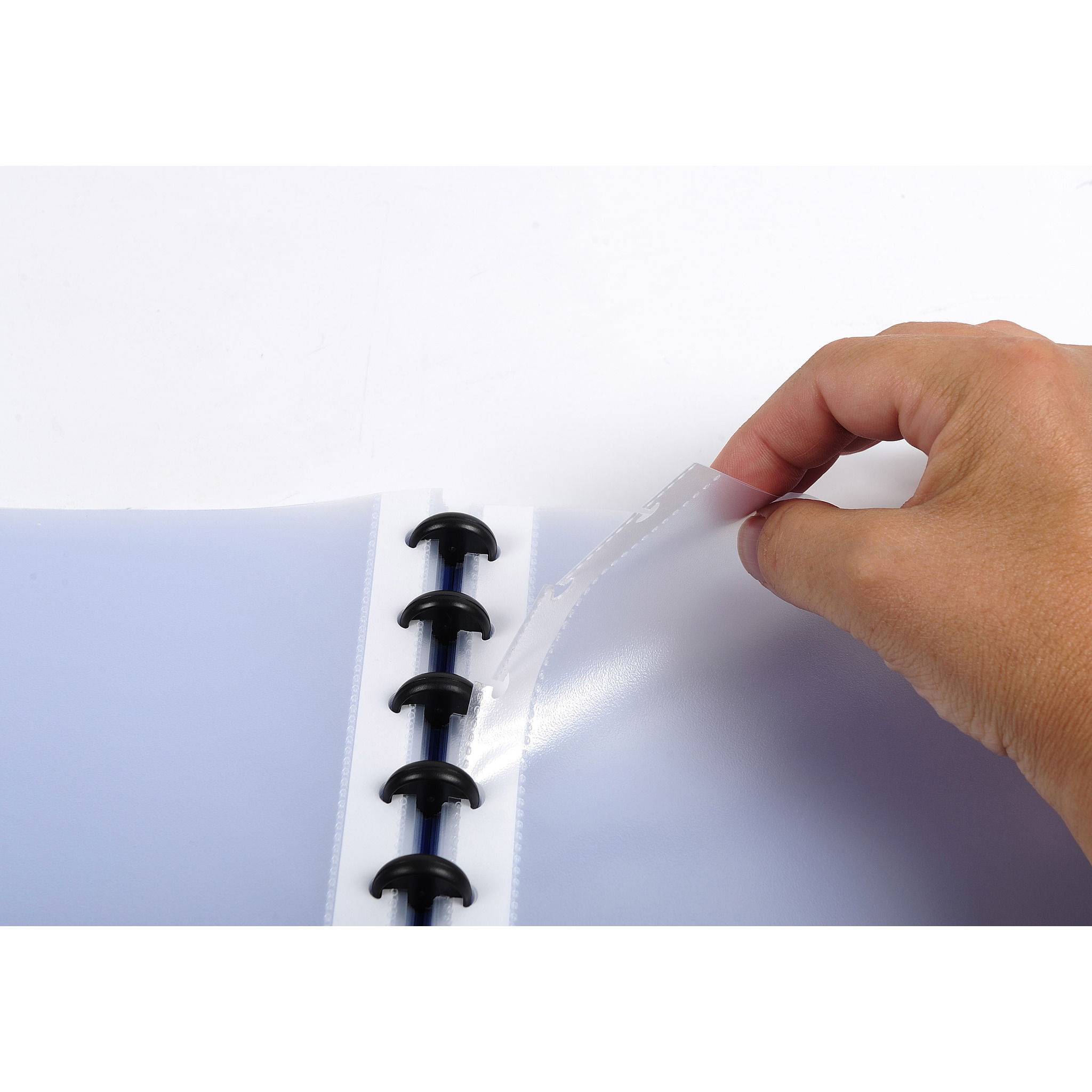 Exacompta 4x Sichtmappe aus PP 800µ, 30 herausnehmbare Hüllen, A4, Blau, 86362E