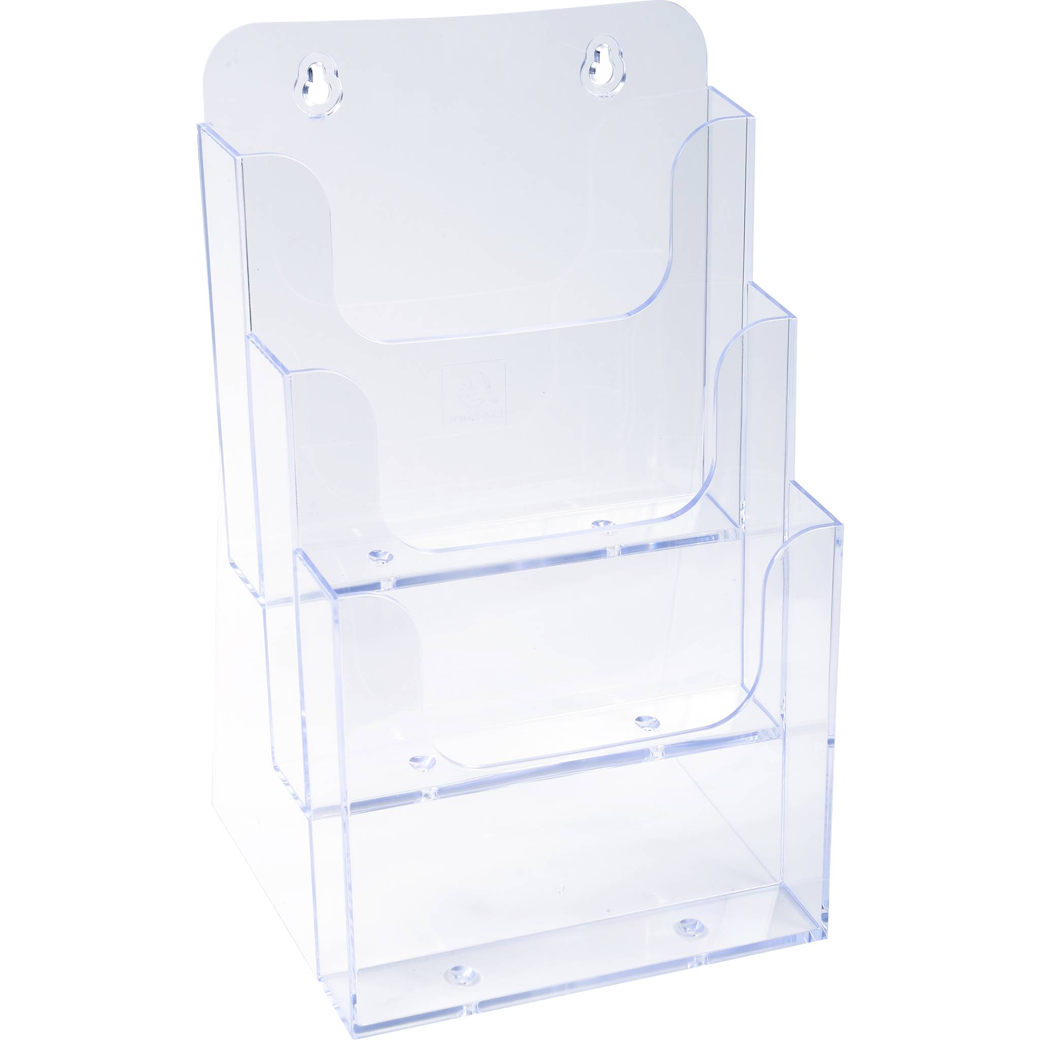 Exacompta 4x Tischprospekthalter mit 3 Fächern A5, Exacryl - Kristall - 75158D