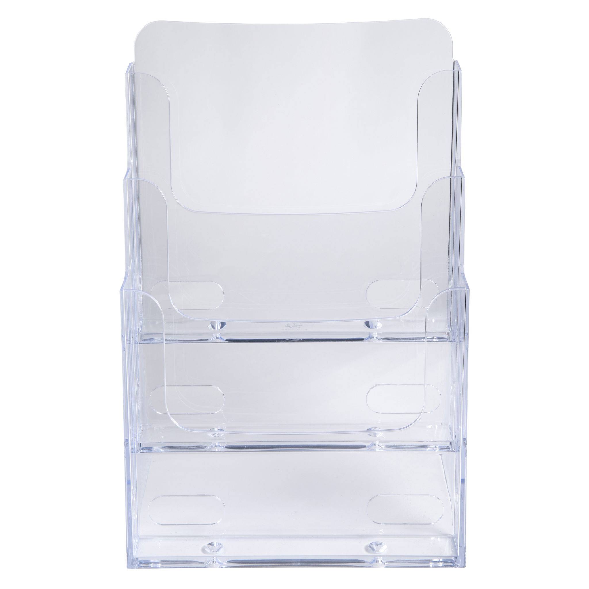 Exacompta 4x Tischprospekthalter mit 3 Fächern A5, Exacryl - Kristall - 75158D