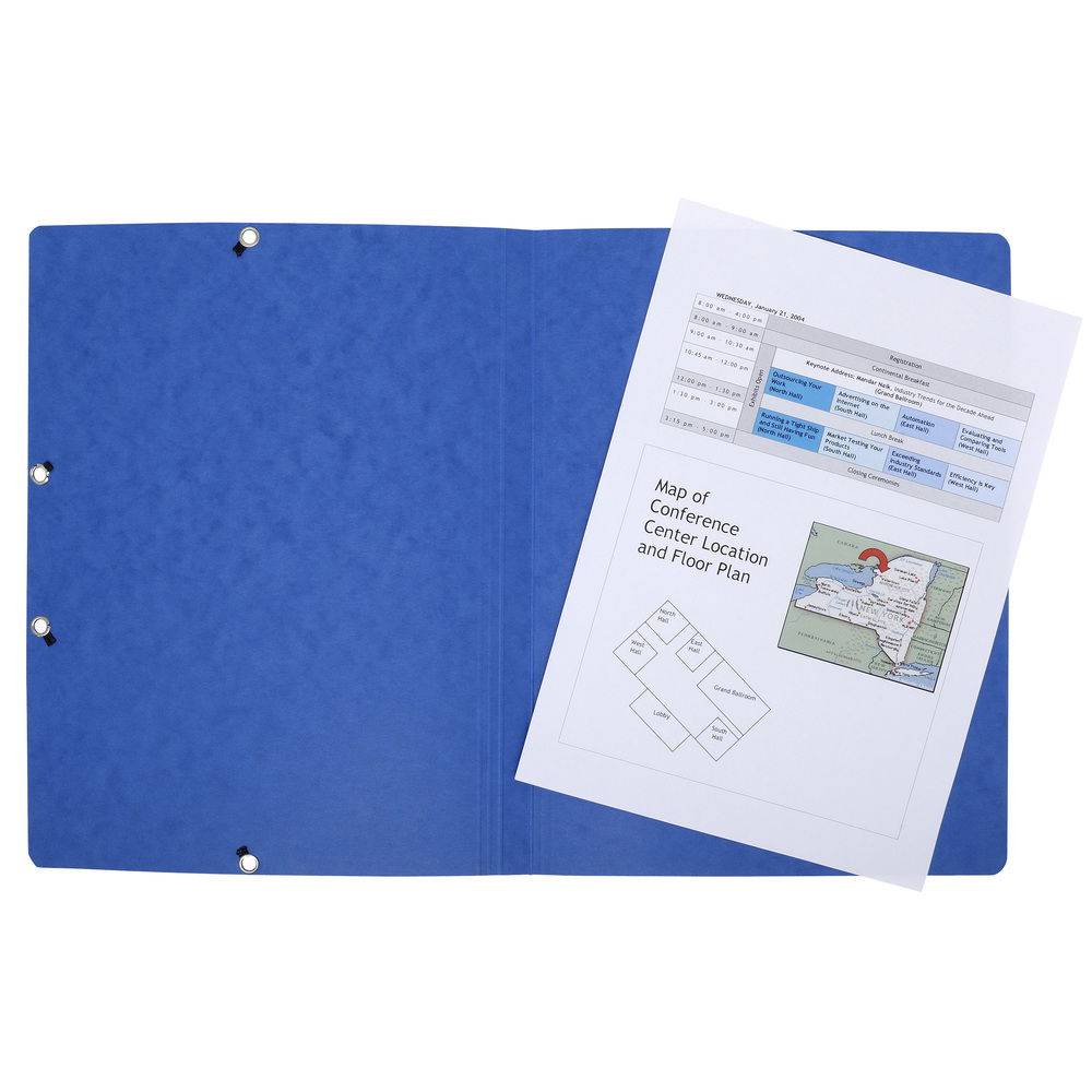 Exacompta 25x Eckspannmappe + Gummizug ohne Klappen, Karton, A4, Blau, 5512E