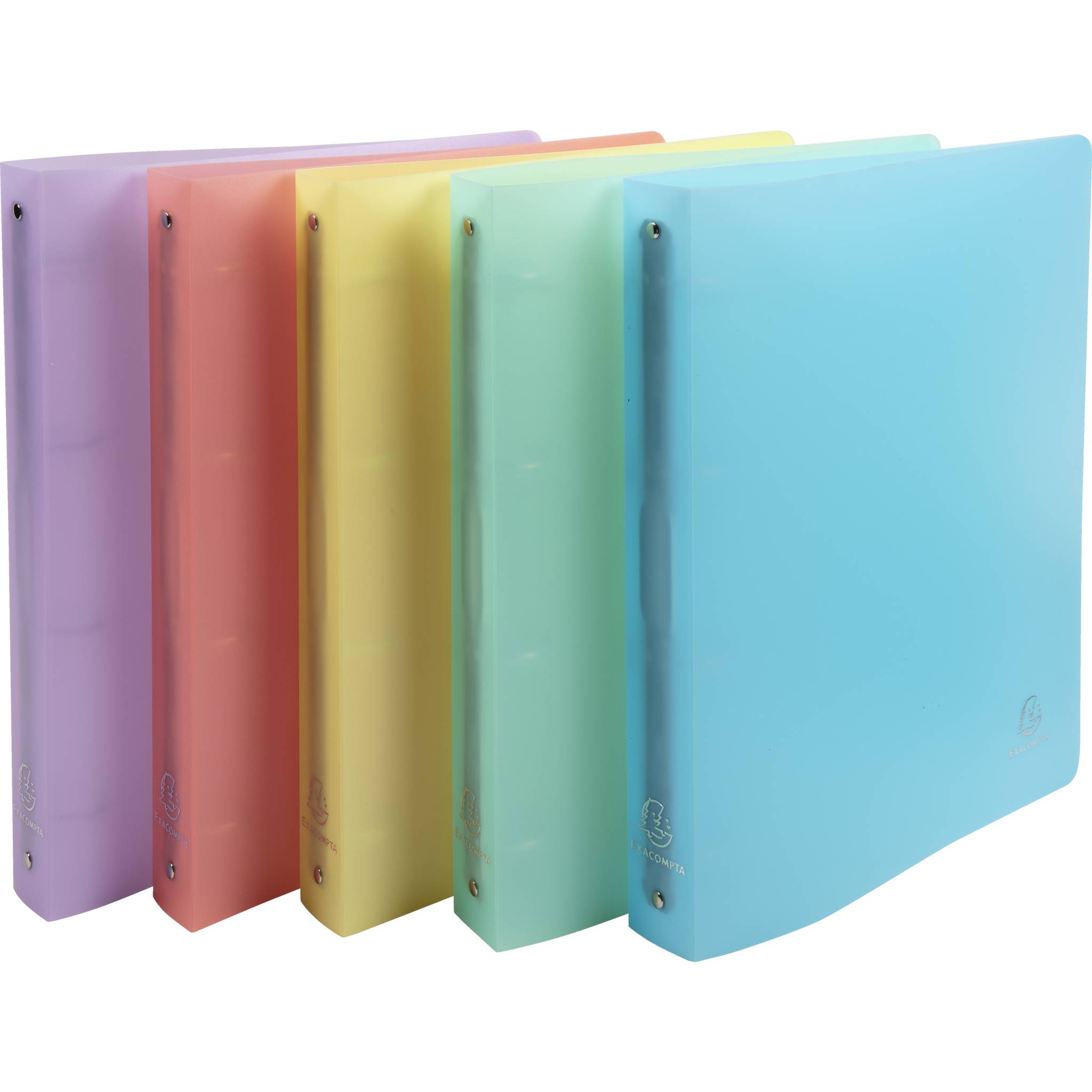 Exacompta 15x Ringbuch A4+ PP, 4 Ringe 30mm, sortiert, 51970E