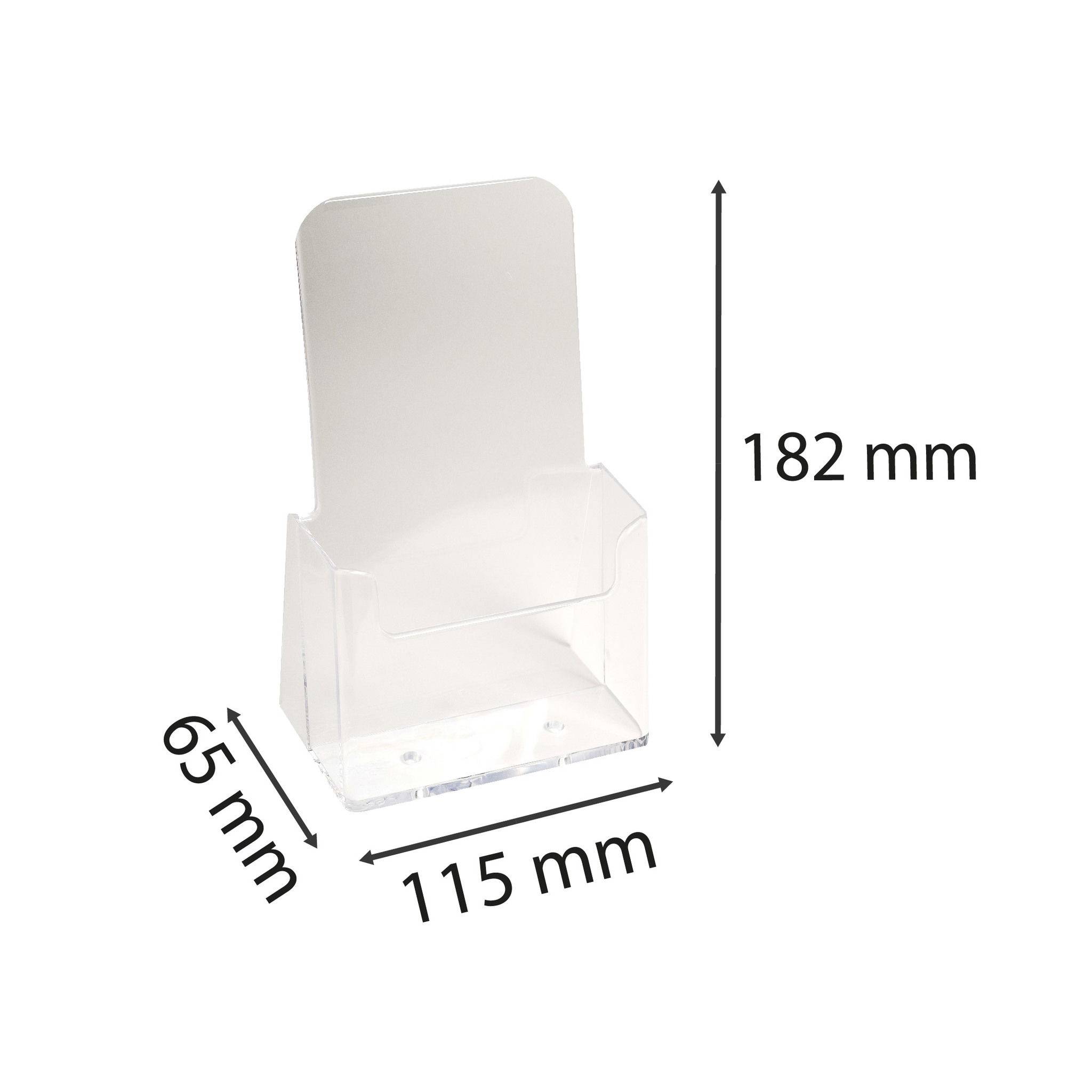Exacompta 10x Tischprospekthalter + 1 Fach DL (10x21cm) Exacryl Kristall 73058D