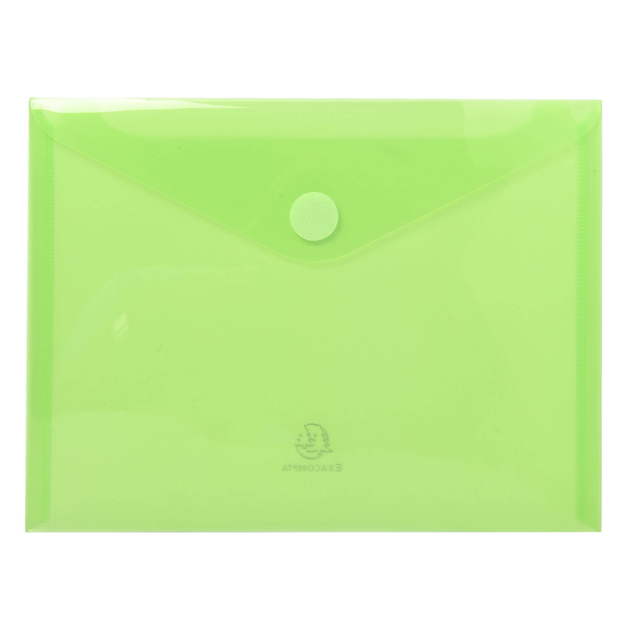 Exacompta 10x 5 Prospekthüllen Klettverschluss PP 200µ 24x18 cm sortiert 56720E