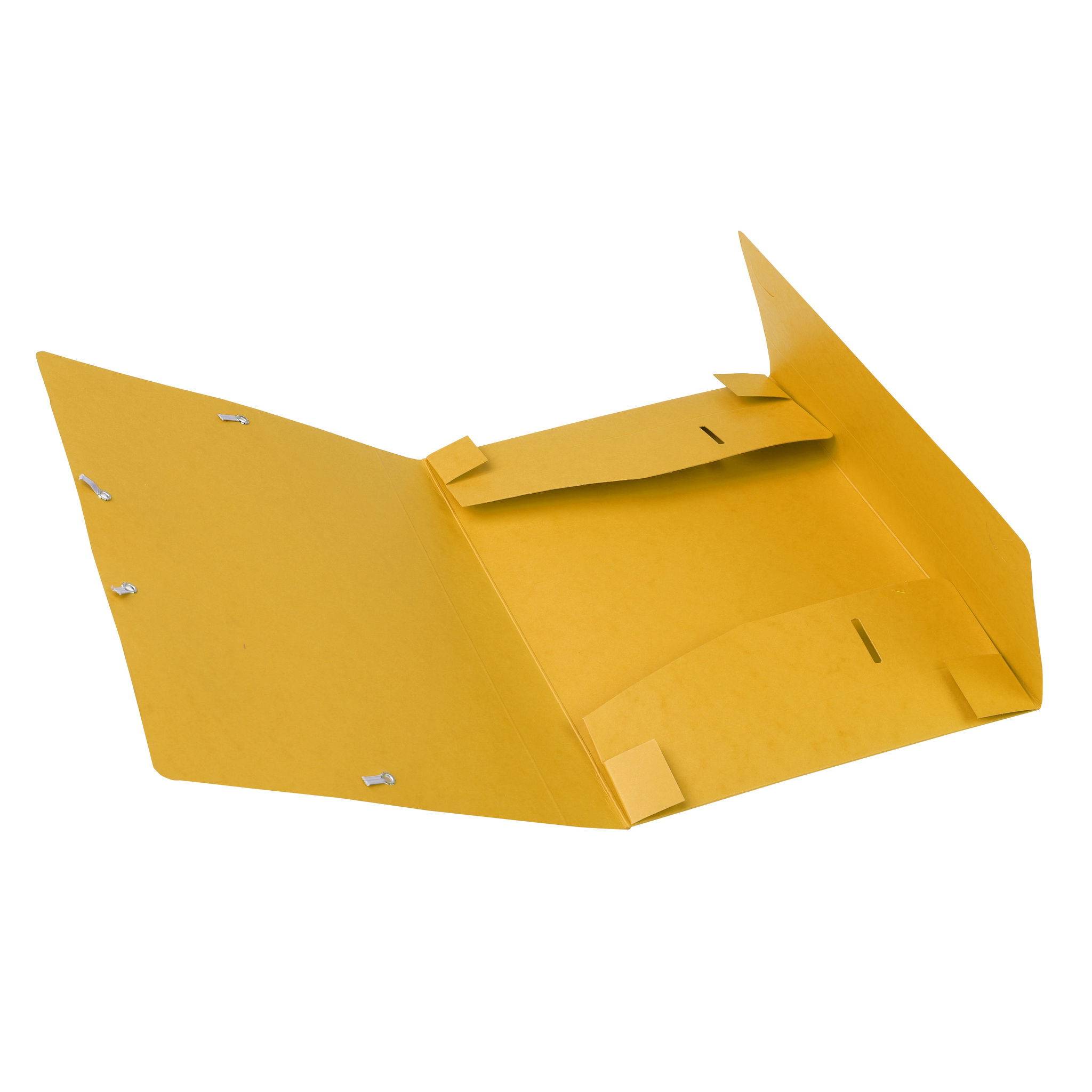 Exacompta 10x Archivbox Rücken 40mm Karton + 3 Klappen Gummizug A4 Gelb 14006H