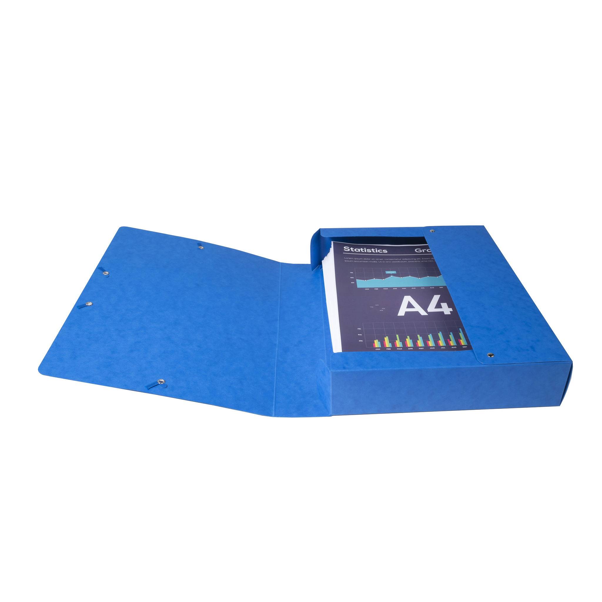 Exacompta 8x Archivbox Karton, 600g, Rücken 60mm + Etikett, A4, Blau, 50602E