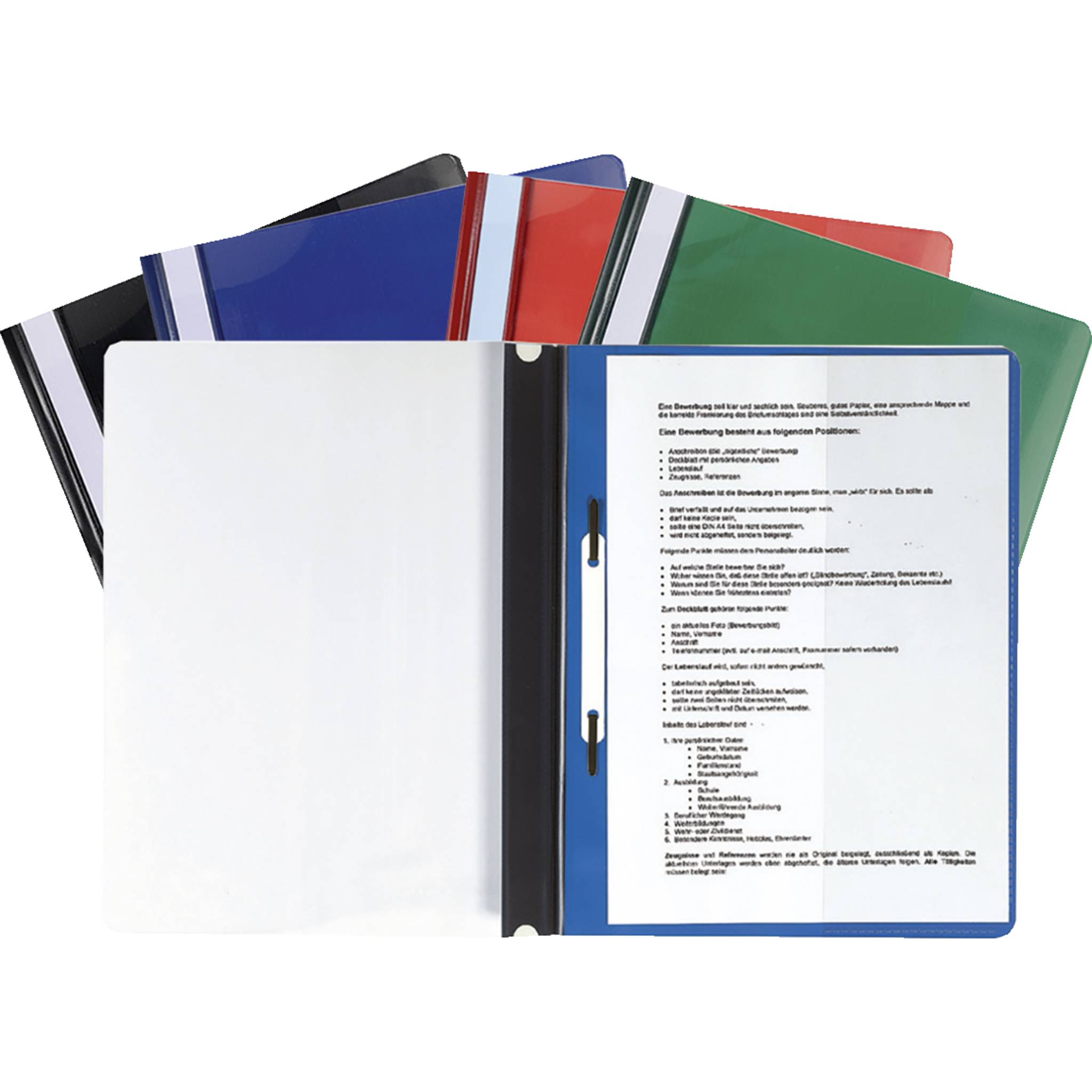 Exacompta 20x Schnellhefter A4 aus PVC 220µ - Farben sortiert - 439900B