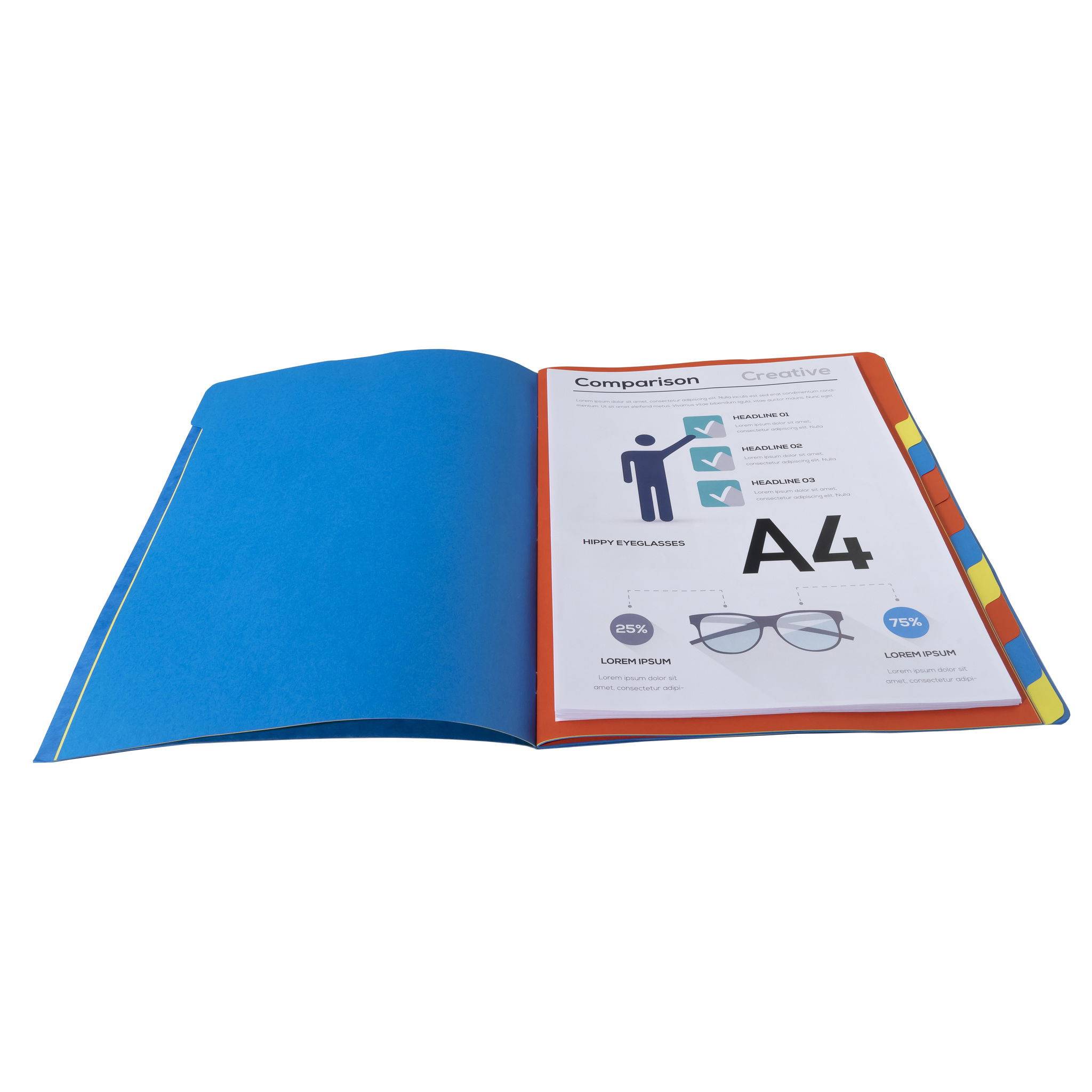 Exacompta 8x Ordnungsmappe Karton 355g/m2 + Gummizug 12 Fächer A4 Rot 54125E