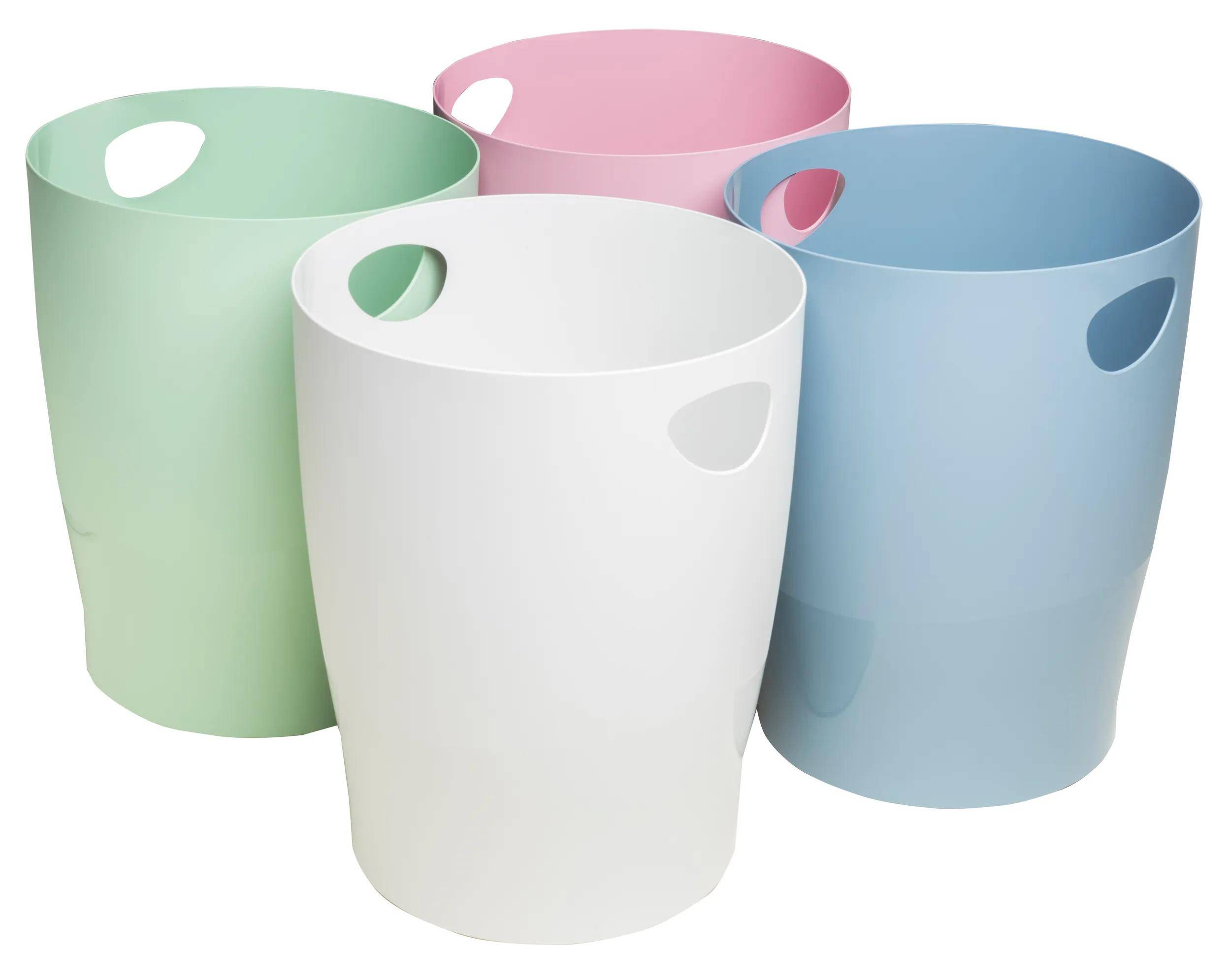Exacompta 8x Papierkorb ECOBIN, 15 Liter, Office - Weiß - 45313D