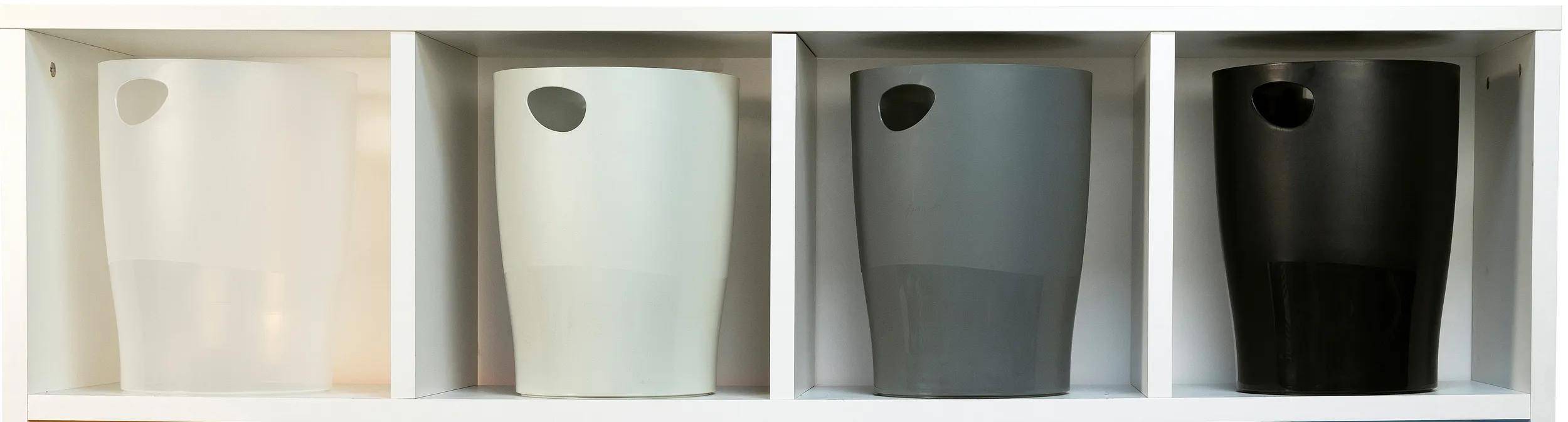 Exacompta 8x Papierkorb ECOBIN, 15 Liter, Office - Weiß - 45313D