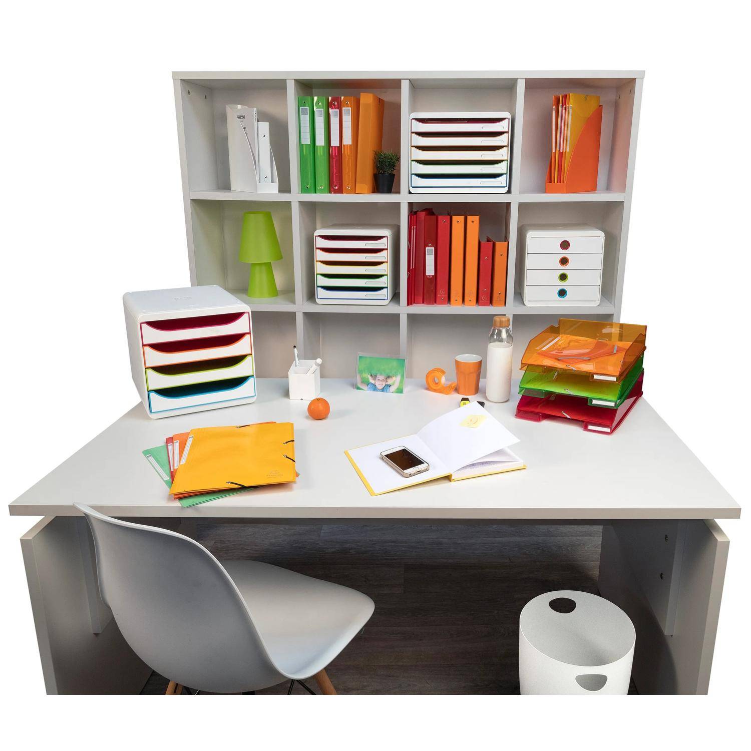 Exacompta 8x Papierkorb ECOBIN, 15 Liter, Office - Weiß - 45313D