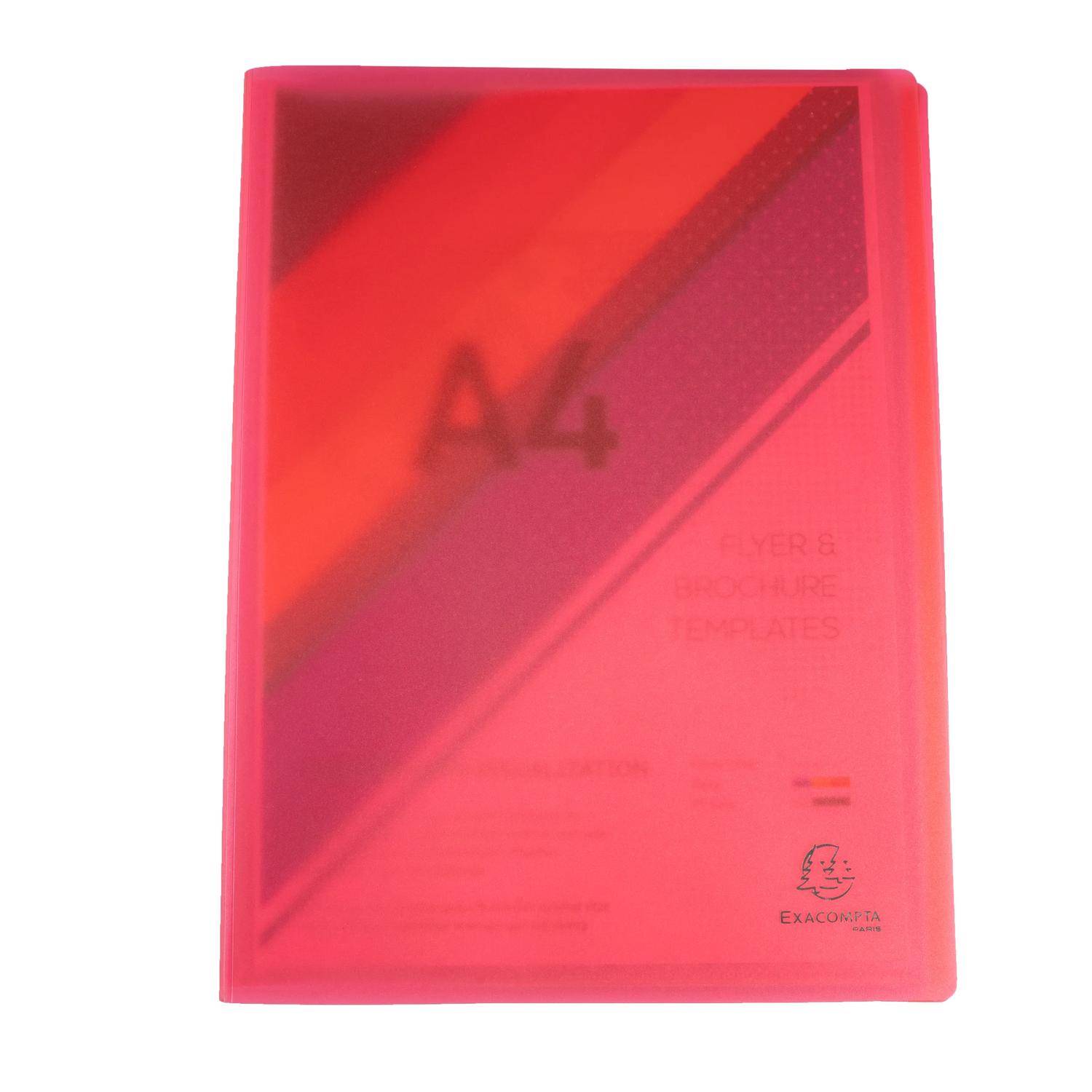 Exacompta 12x Sichtmappe PP 500µ + 40 Hüllen , A4, Rot, 85465E