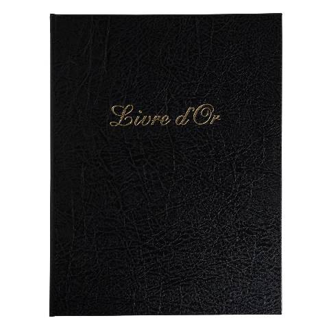 Exacompta 2x Gästebuch Balacron 50 Blatt weiß 27x22 cm Hochformat Schwarz 4981E