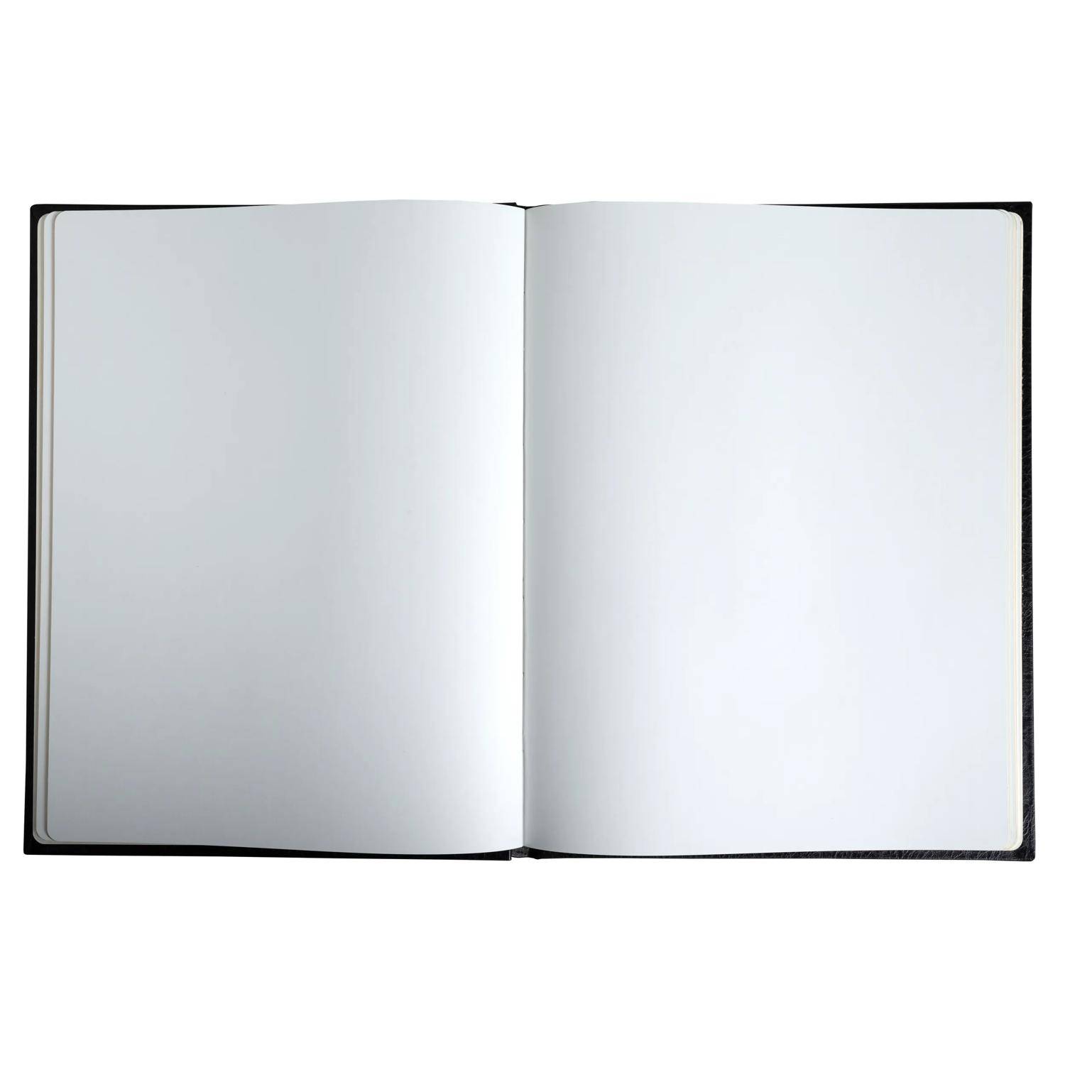 Exacompta 2x Gästebuch Balacron 50 Blatt weiß 27x22 cm Hochformat Schwarz 4981E