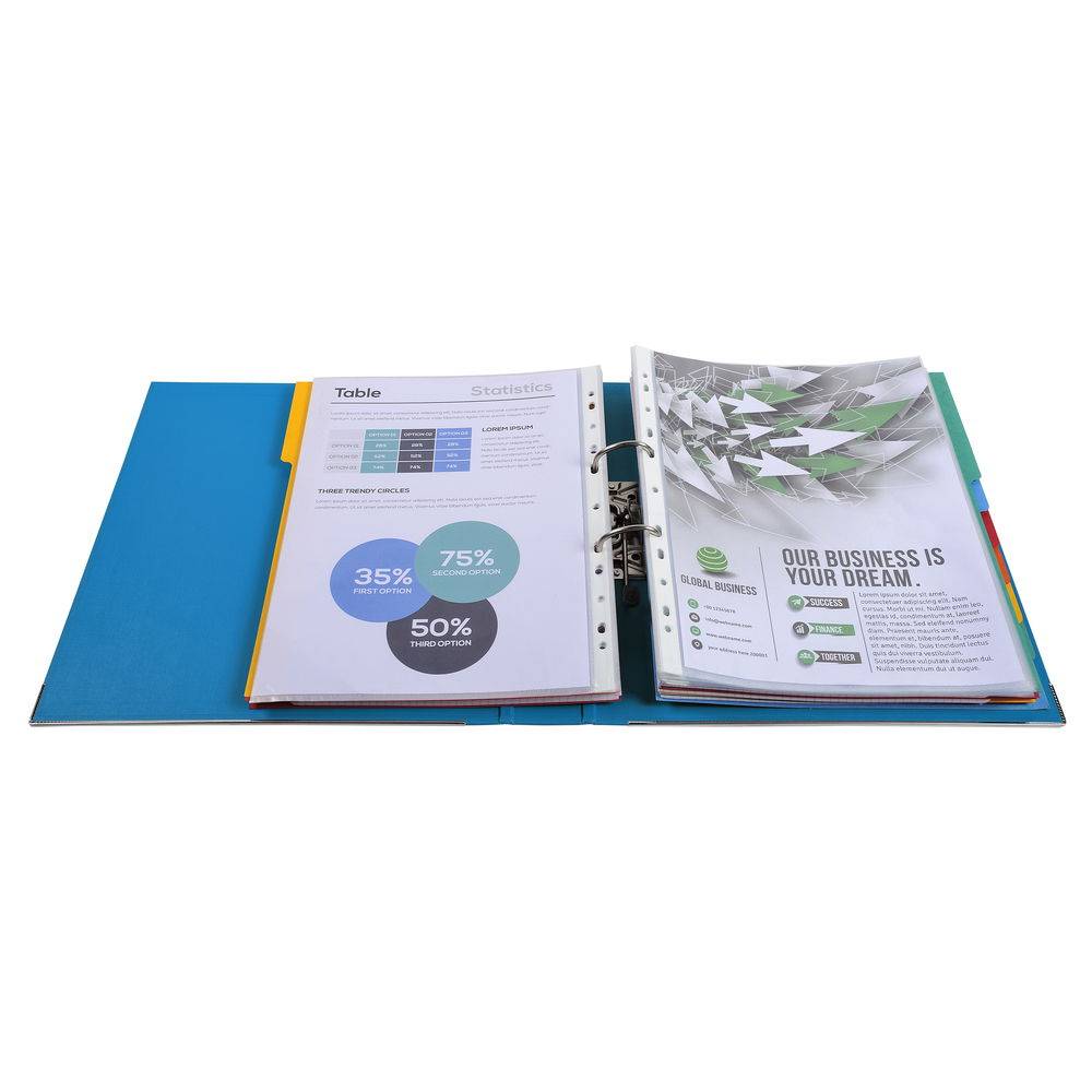 Exacompta 10x Ordner Prem'Touch außen PP Rücken 50mm 32x30cm A4 Maxi Blau 53142E