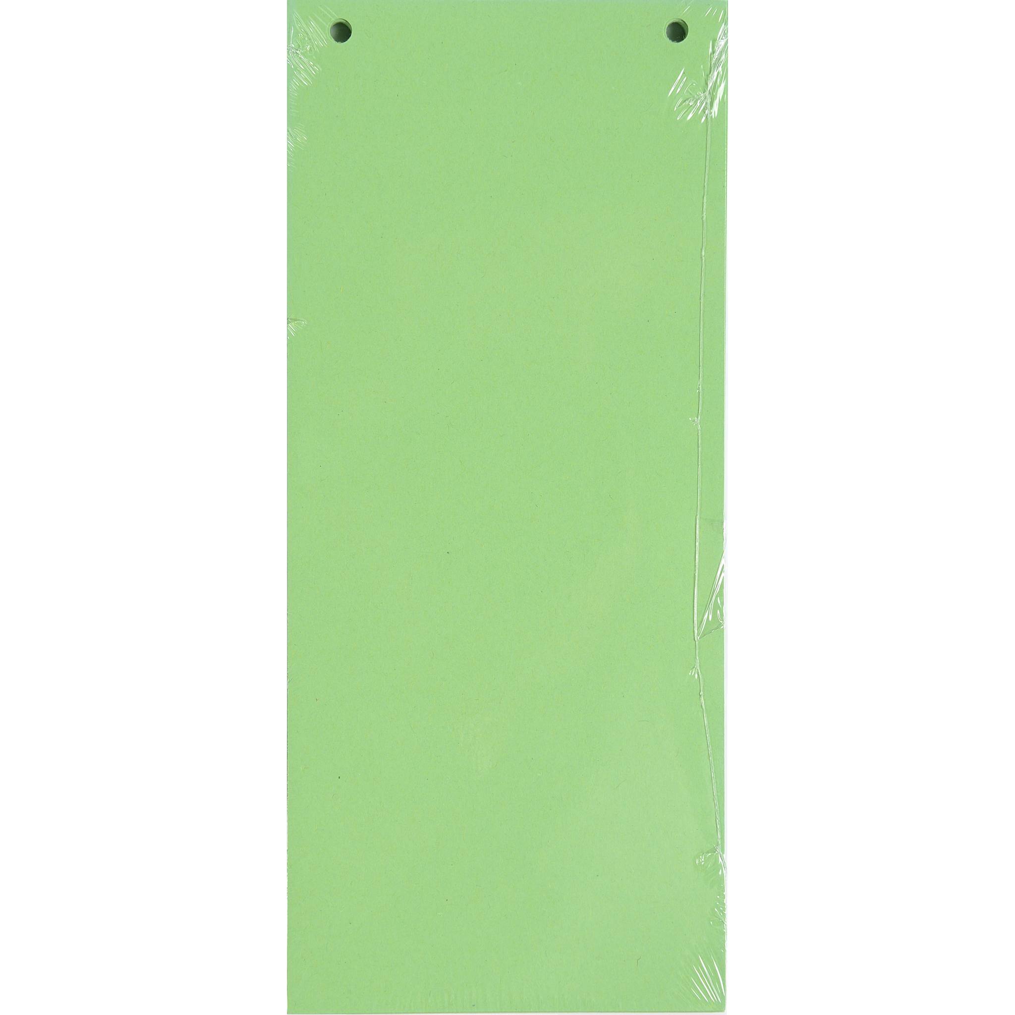 Exacompta 12x 100 Trennstreifen 2-fach gelocht RC Kart 105x240mm Grün 13445B