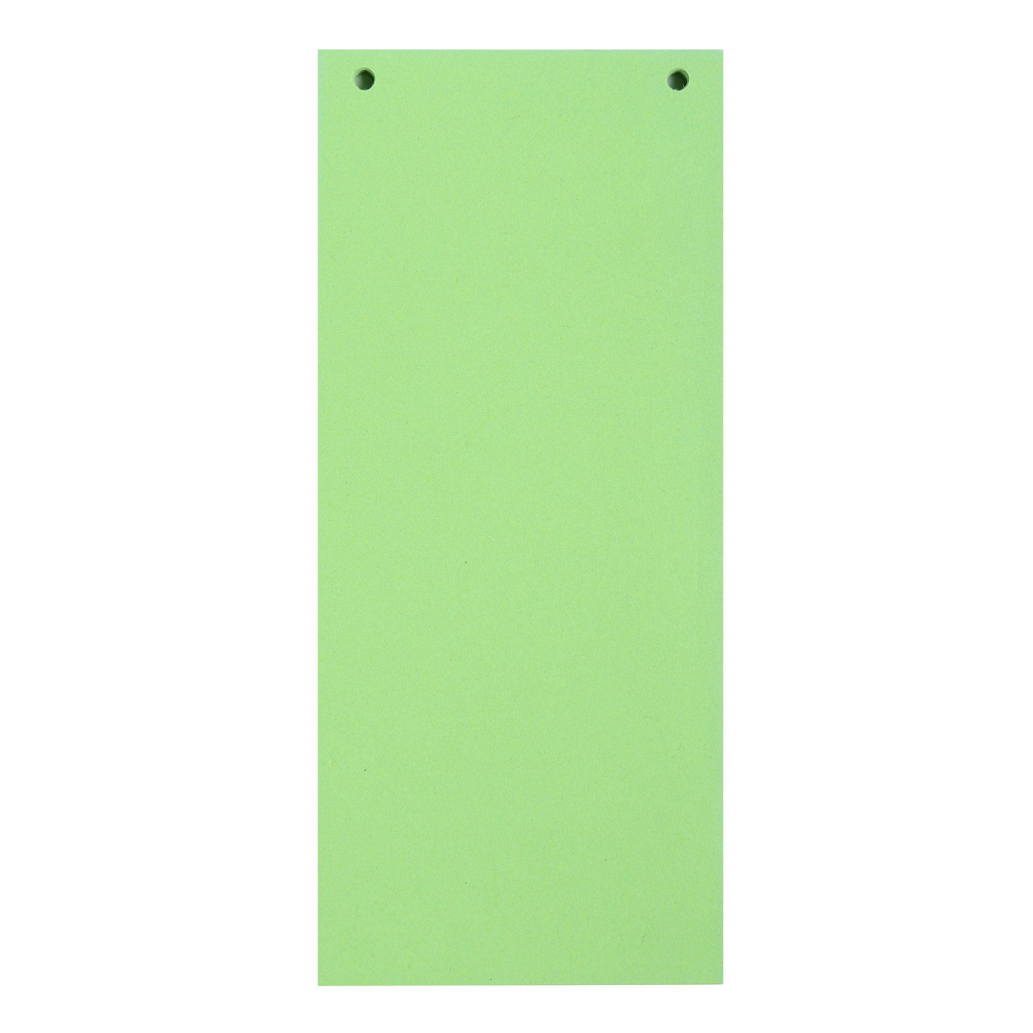 Exacompta 12x 100 Trennstreifen 2-fach gelocht RC Kart 105x240mm Grün 13445B