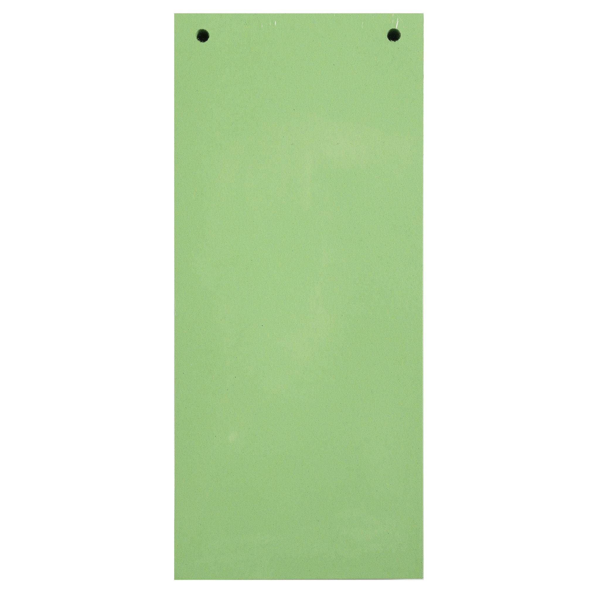 Exacompta 12x 100 Trennstreifen 2-fach gelocht RC Kart 105x240mm Grün 13445B