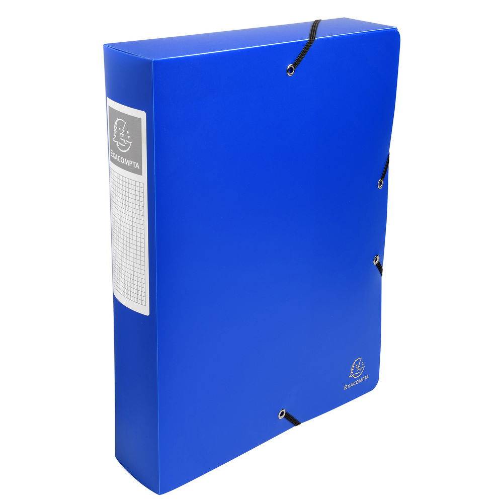 Exacompta 8x Archivbox PP 700µ blickdicht, Rücken 60mm, A4, sortiert, 5980E