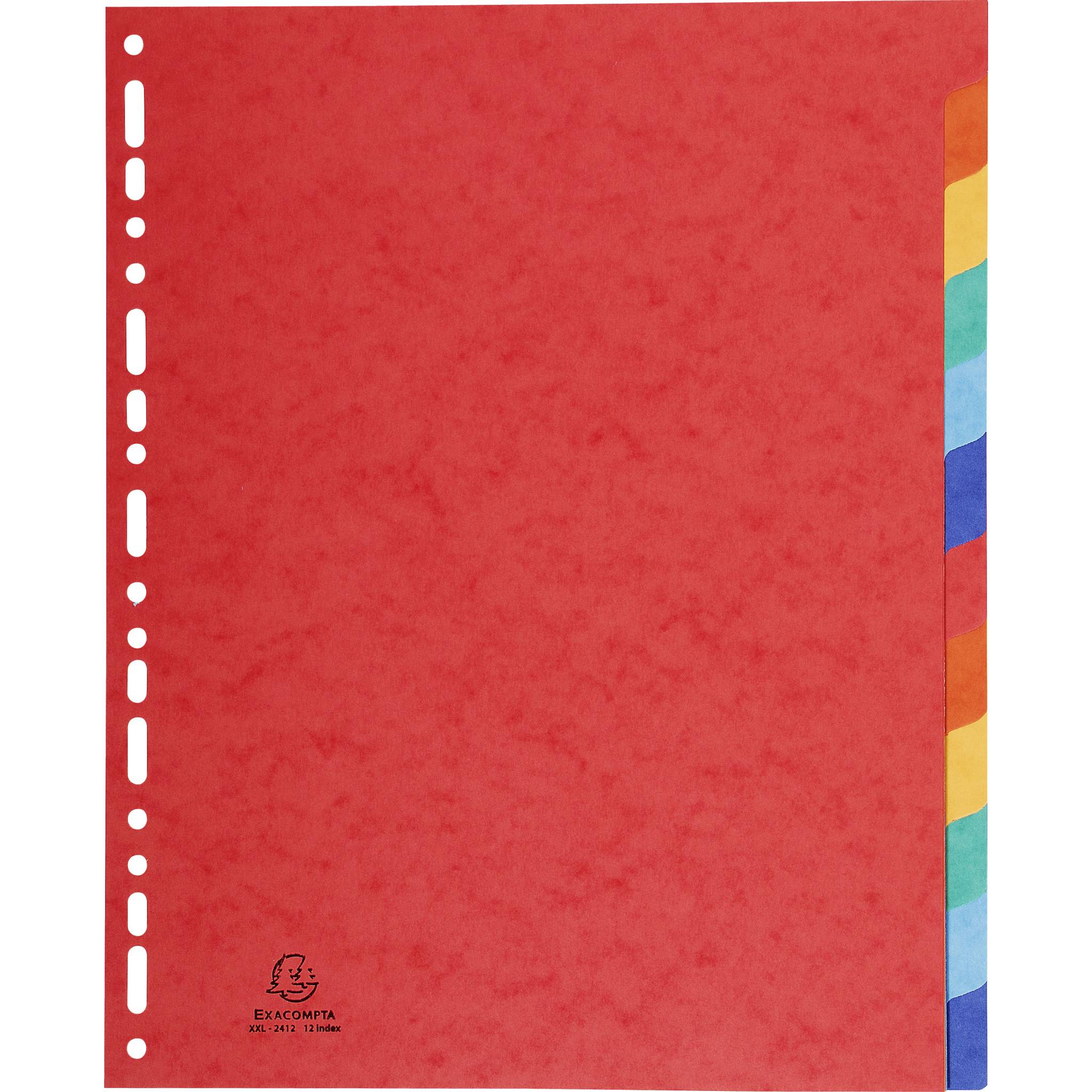 Exacompta 5x Register 320x240mm, Colorspan-Karton 225g, 12 Taben - 7034E