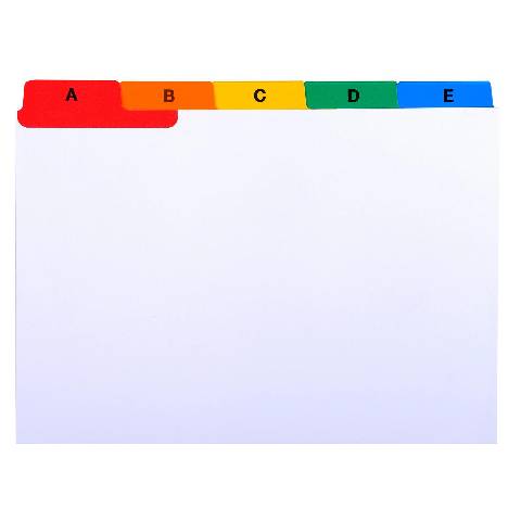 Exacompta 10x Set Trennblätter Karton 160 g/m2 117x148 mm Weiß 13997E