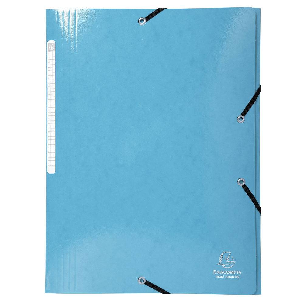 Exacompta 25x Sammelmappe +3 Klappen Gummizug MAXI Karton A4 sortiert 55929E