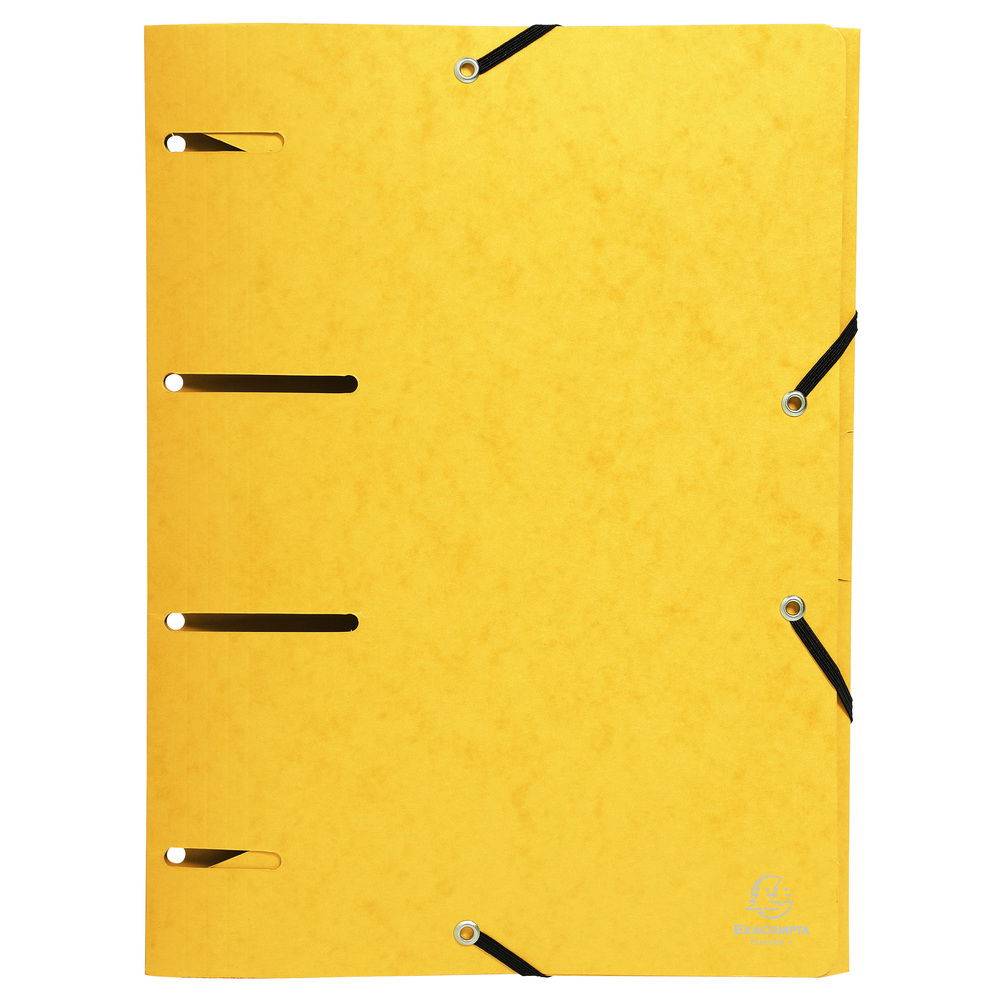 Exacompta 25x Aktenmappe +Gummizug 3 Klappen gelocht Karton A4 sortiert 447100E