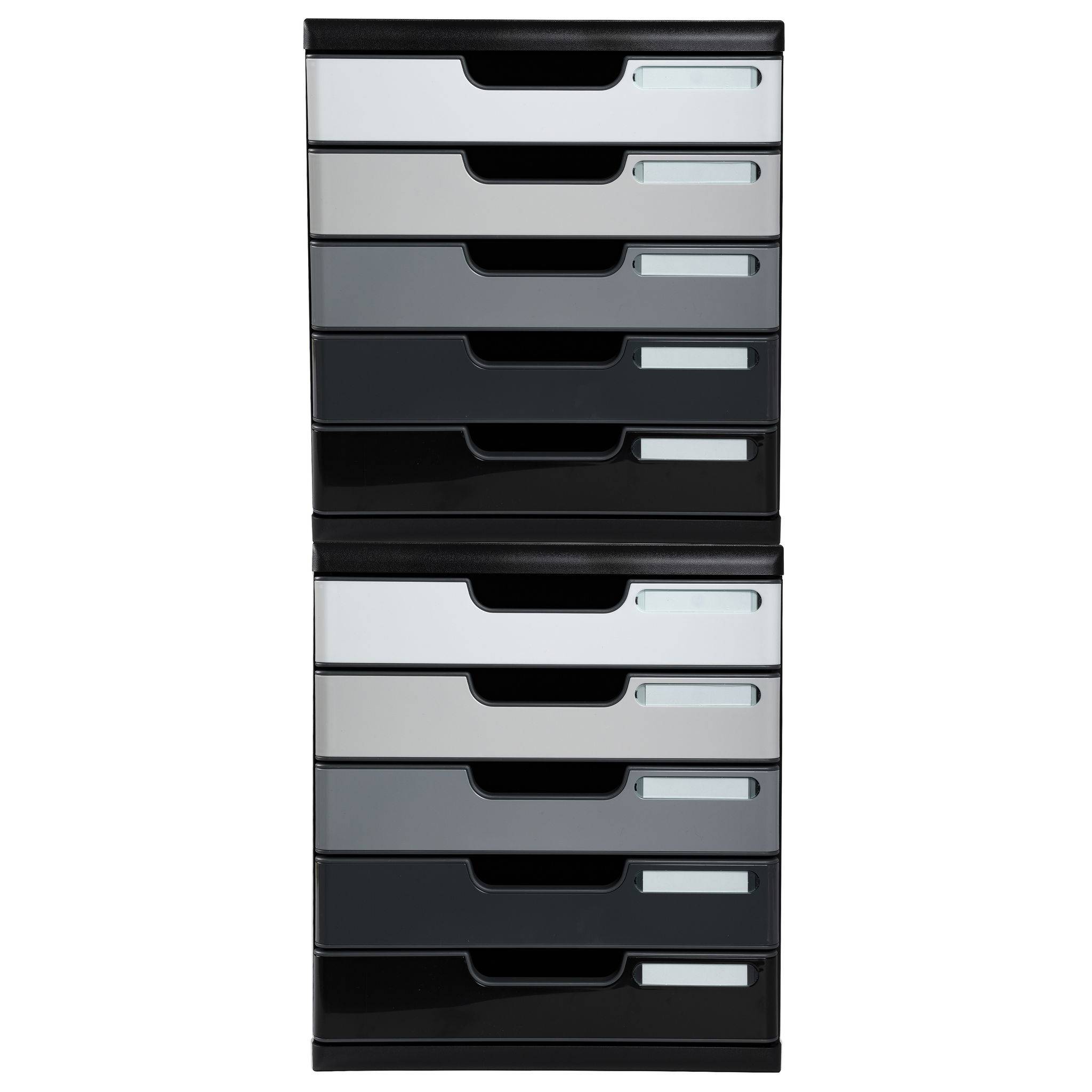 Exacompta Schubladenbox MODULO A4, 5 geschlossene Schubladen - Grau - 301794D