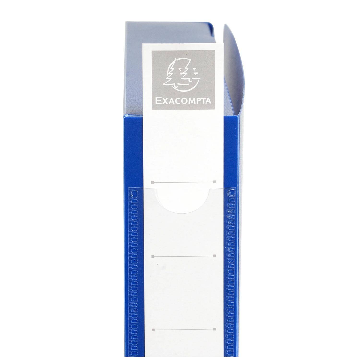 Exacompta 10x Archivbox + Knopf, PP 700µ, Rücken 40mm, A4, Blau, 54632E