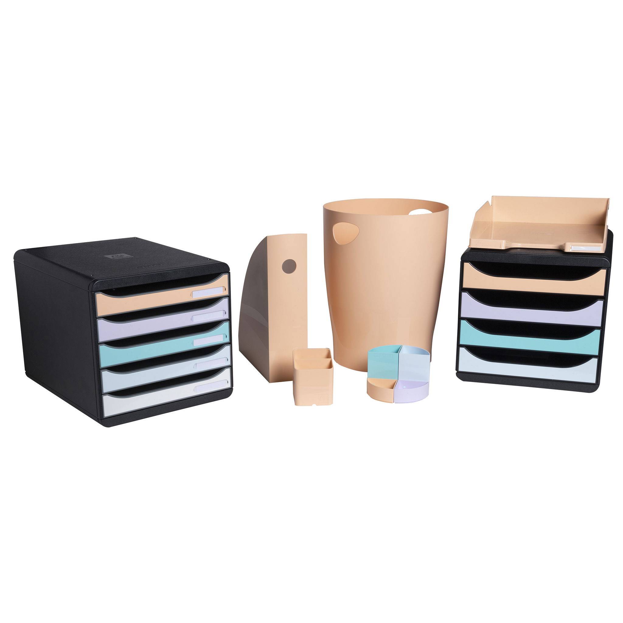 Exacompta Schubladenbox Big Box Plus 4 offene Schubladen Aquarel 3104296D