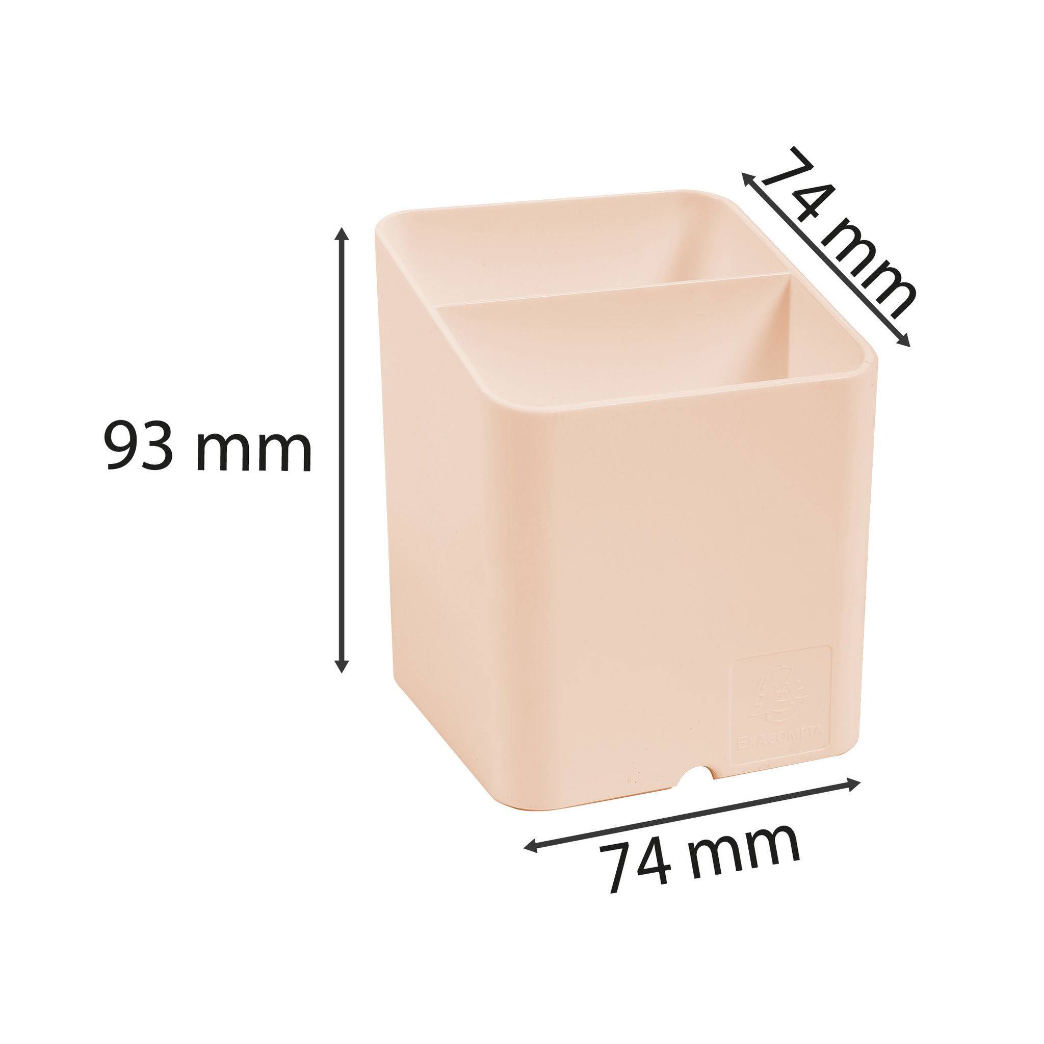 Exacompta 10x Stifteköcher PEN-CUBE, Aquarel - Korallenrot - 67761D