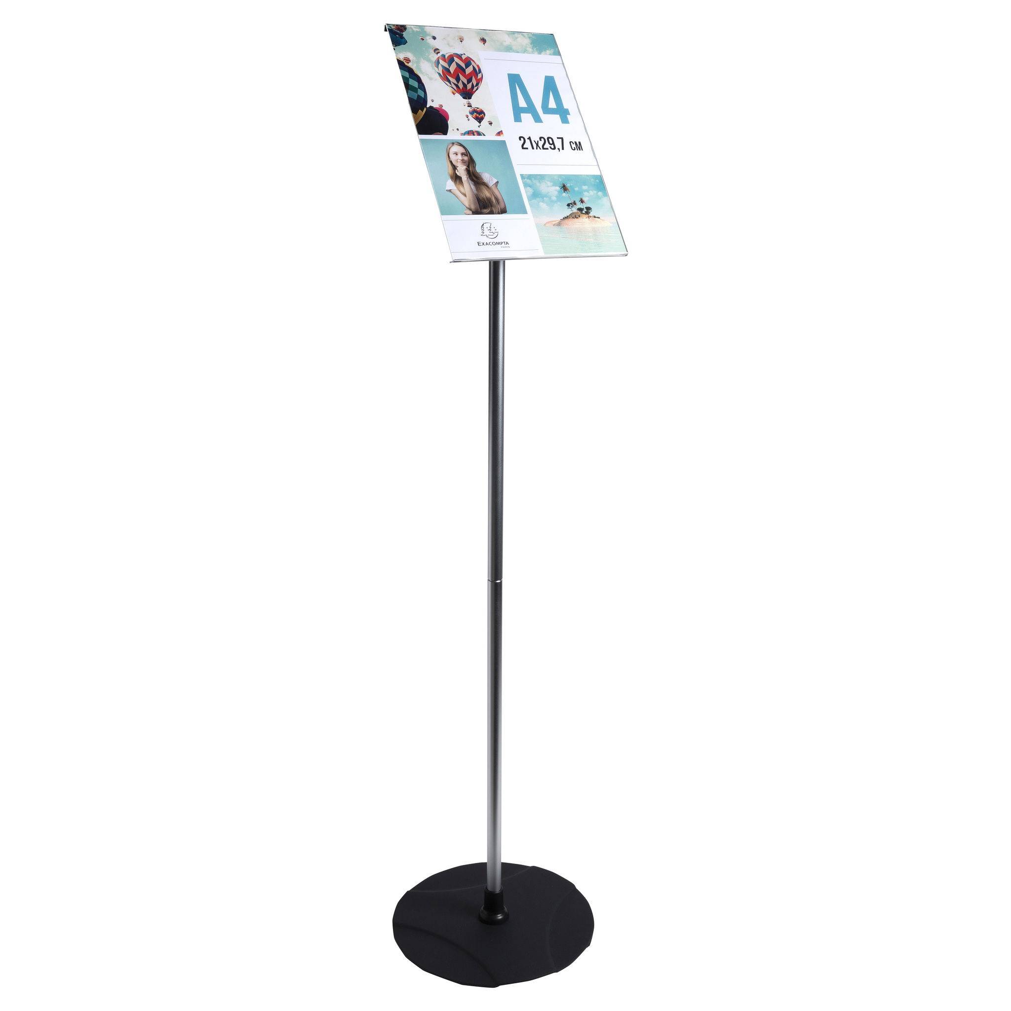 Exacompta 5x Hinweisschild A4 vertikal Aluminium Schwarz/alu/glasklar 8214358D