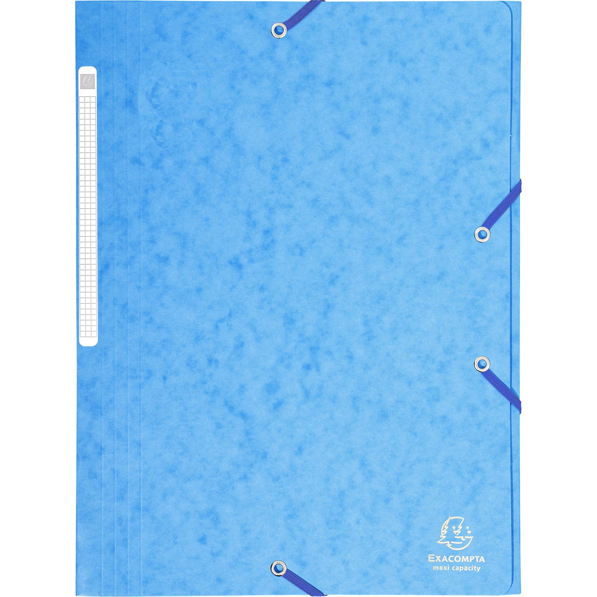 Exacompta 25x Sammelmappe + Gummizug 3 Klappen Karton 425g A4 MAXI Türkis 17112H