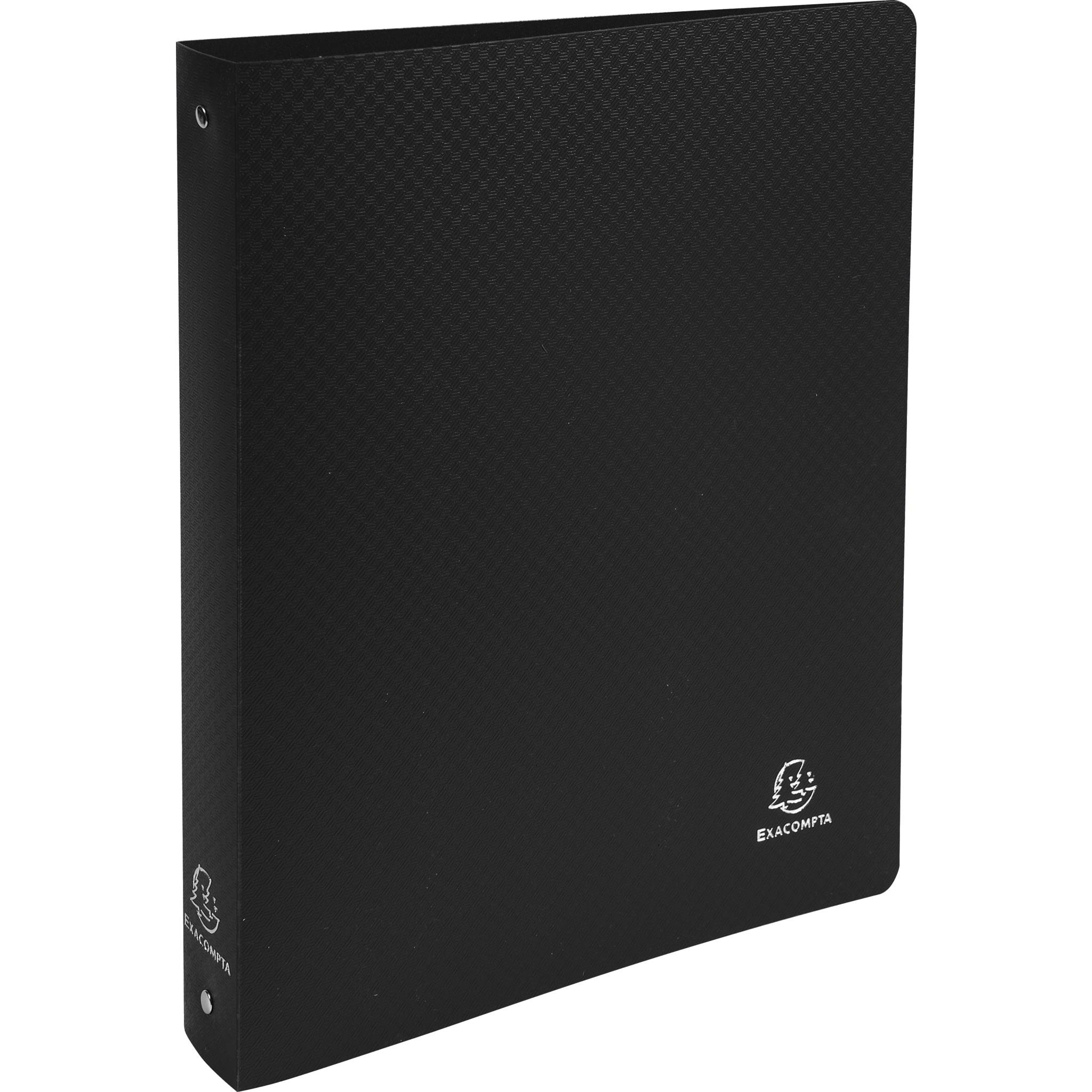 Exacompta 20x Ringbuch PP 700µ 4 Ring Rücken 40mm A4 Überbreite Schwarz 512801E