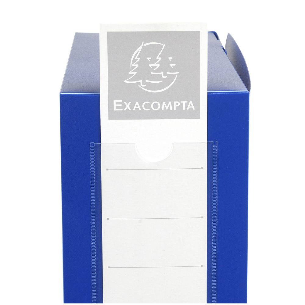 Exacompta 10x Archivbox + Knopf, PP 700µ, Rücken 100mm, A4, Blau, 59932E
