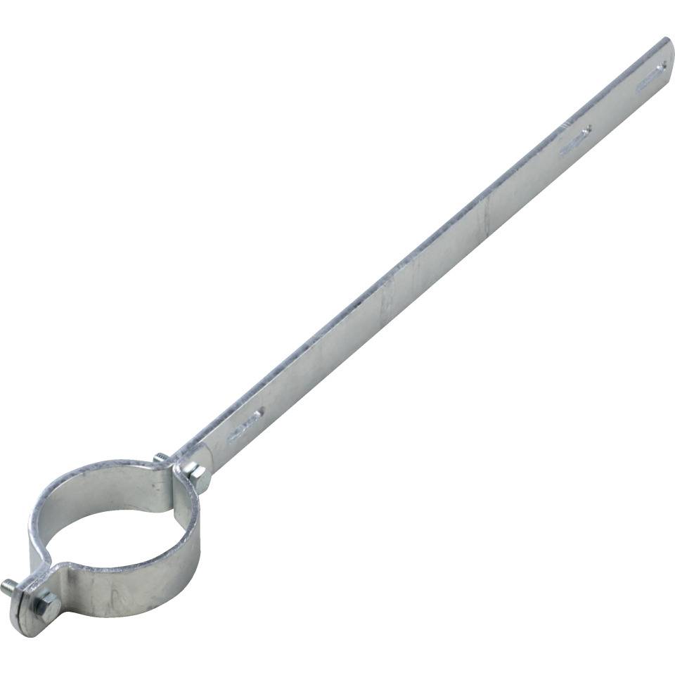 Ausleger-Rohrschelle ER 335, für Pfosten Ø 76mm, Stahl, Lochabstand 350mm, 538x30mm