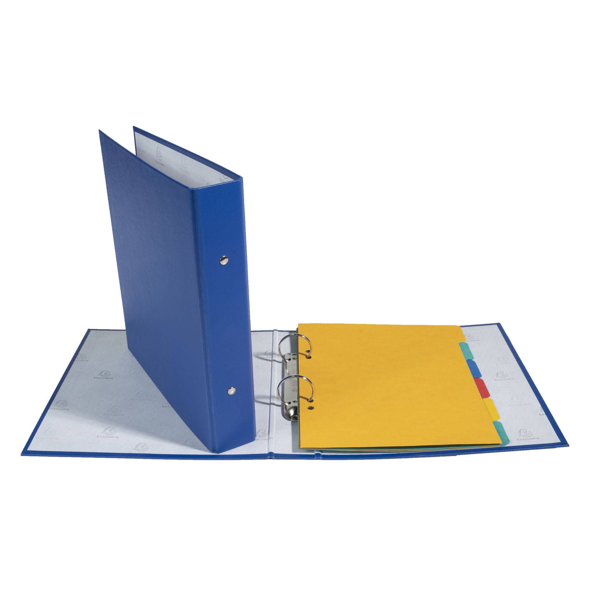 Exacompta 20x Ringbuch Karton PP 18mm 2Ring Rücken 40mm für A5 Blau 51072E