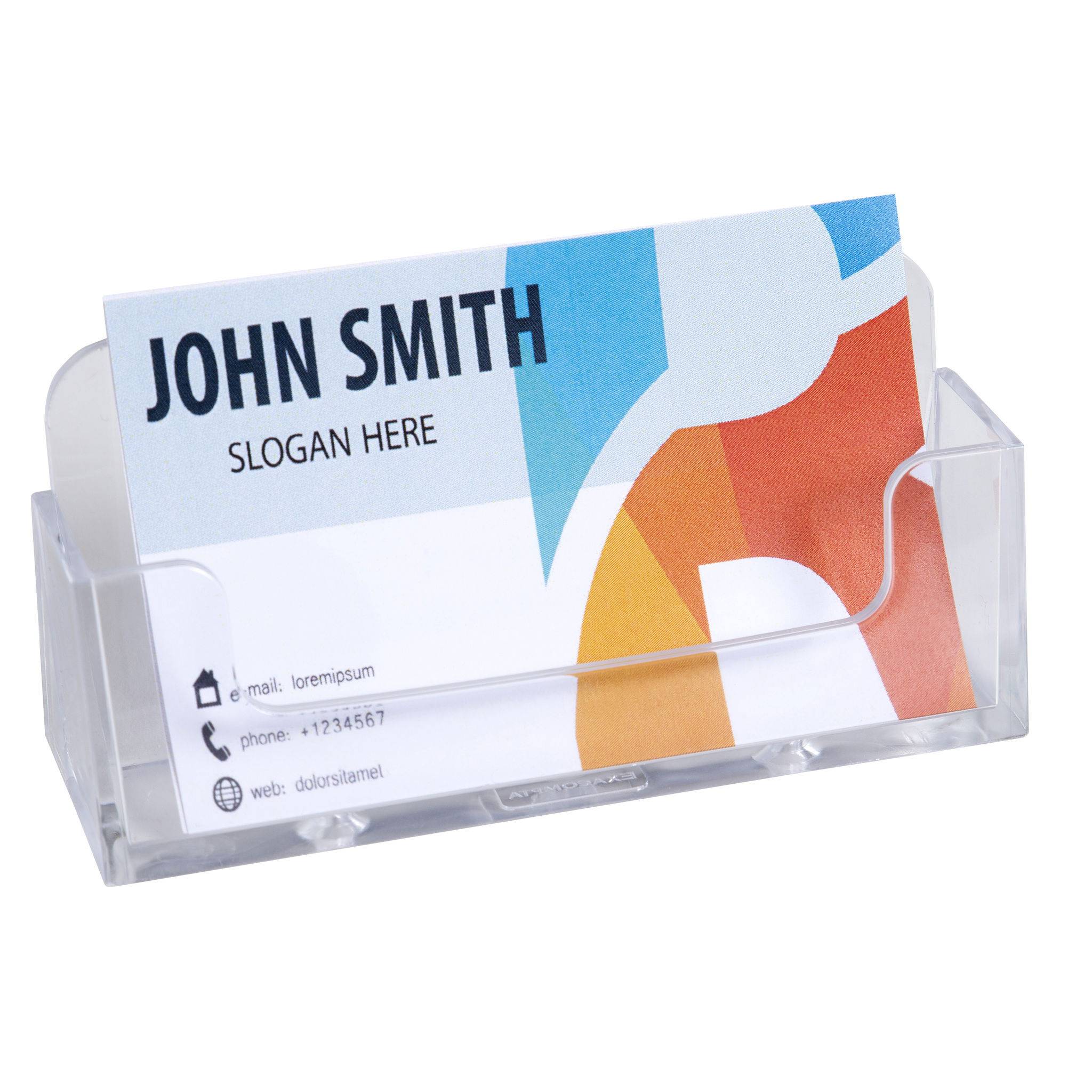 Exacompta 16x Visitenkartenhalter, 1 Fach, Exacryl - Kristall - 71058D