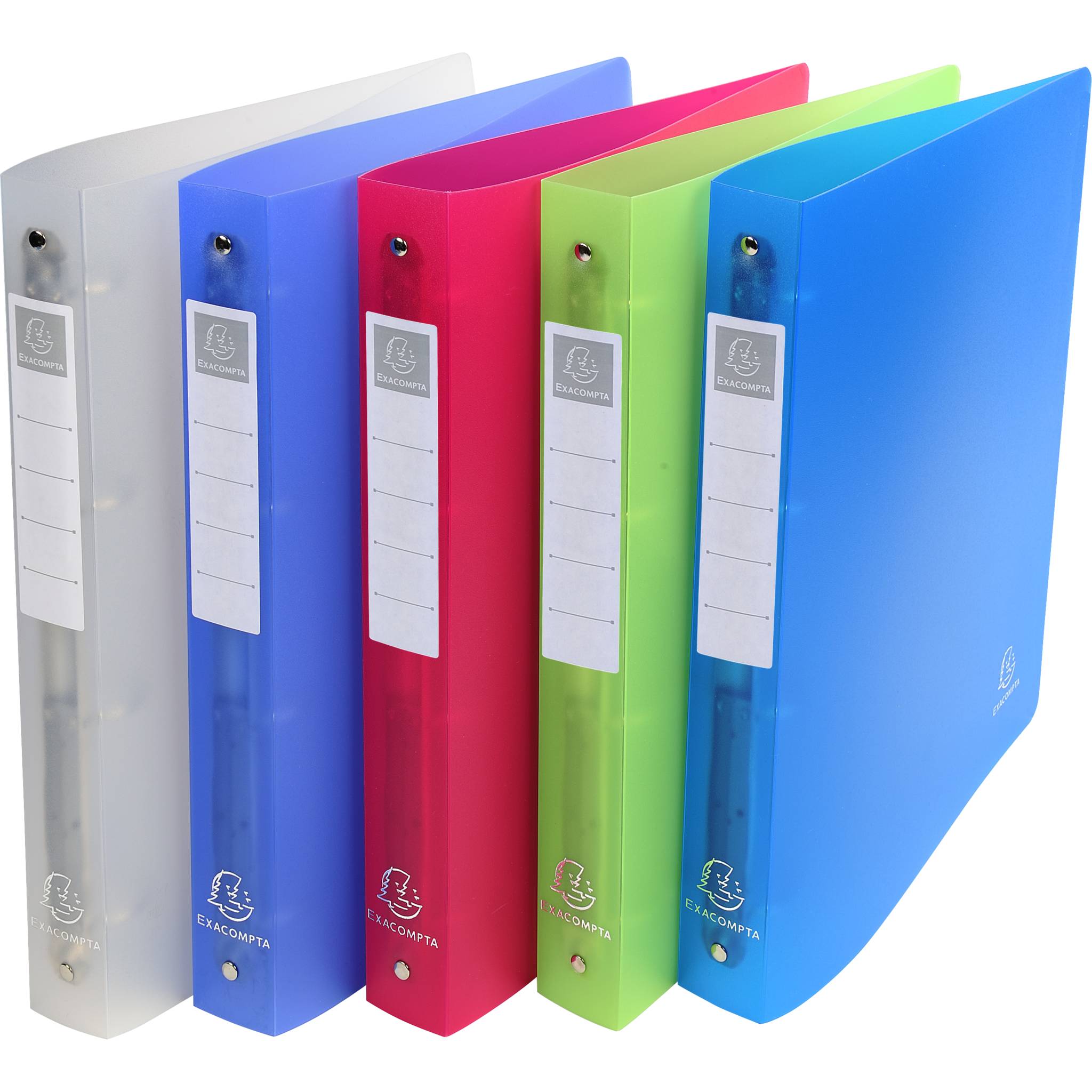 Exacompta 10x Ringbuch PP 700µ + 4 Ringen 30mm Rücken 40mm A4 sortiert 51359E