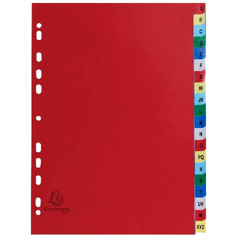 Exacompta 20x Register für Ordner Ringbücher PP 20 Positionen Taben A-Z A4 94E