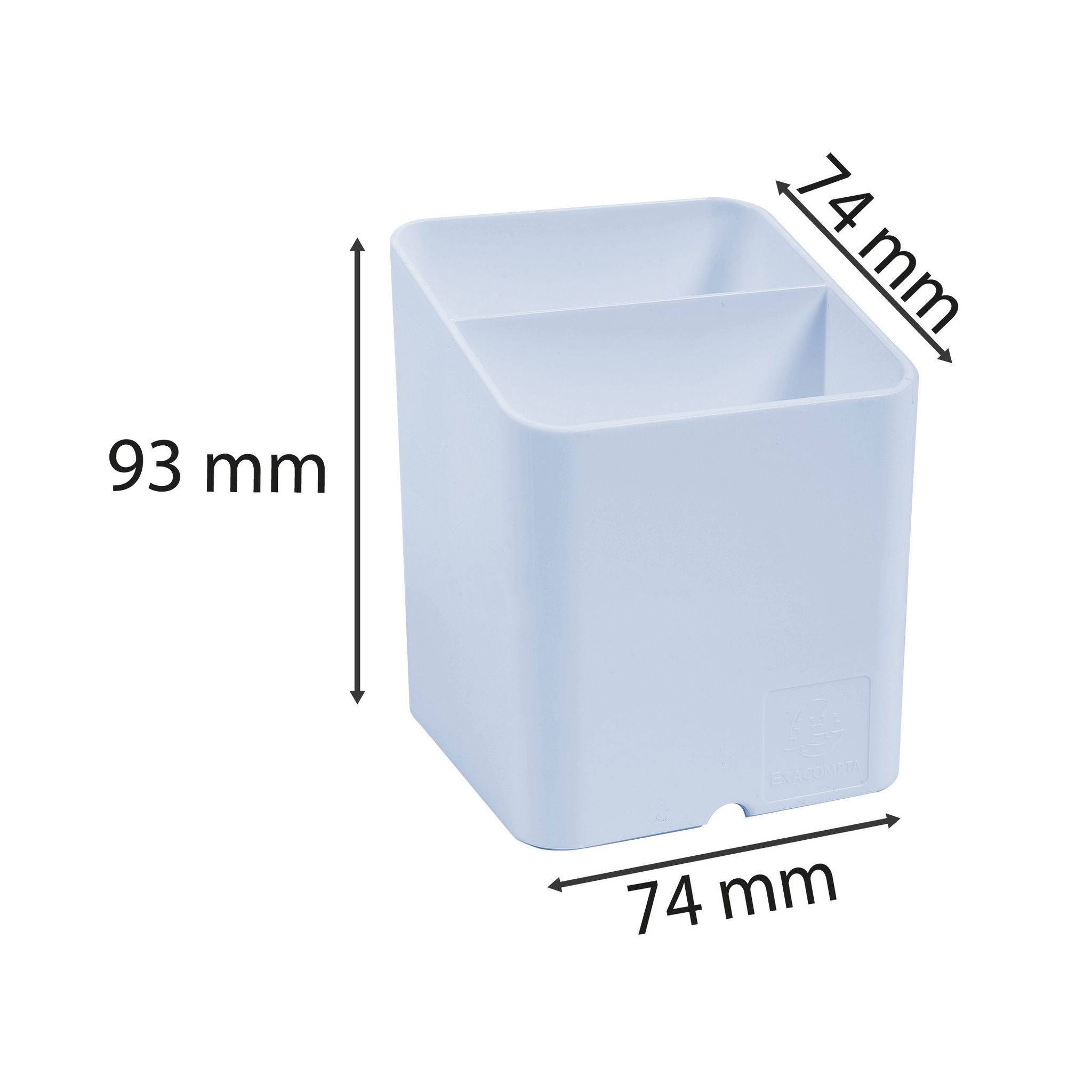 Exacompta 10x Stifteköcher PEN-CUBE, Aquarel - Pastellblau - 67762D