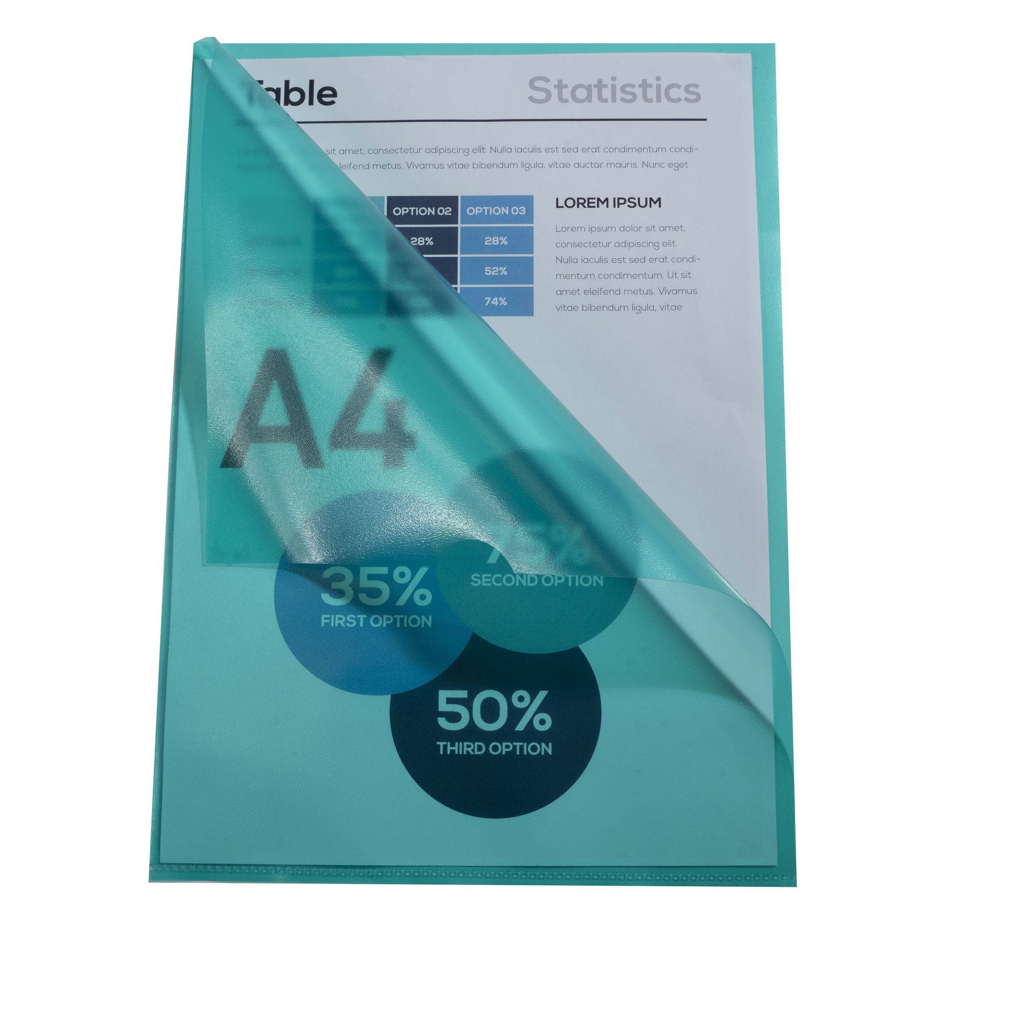 Exacompta 10x Pack 100 Aktenhüllen PP genarbt 1,2mm - A4 - Grün - 58523E