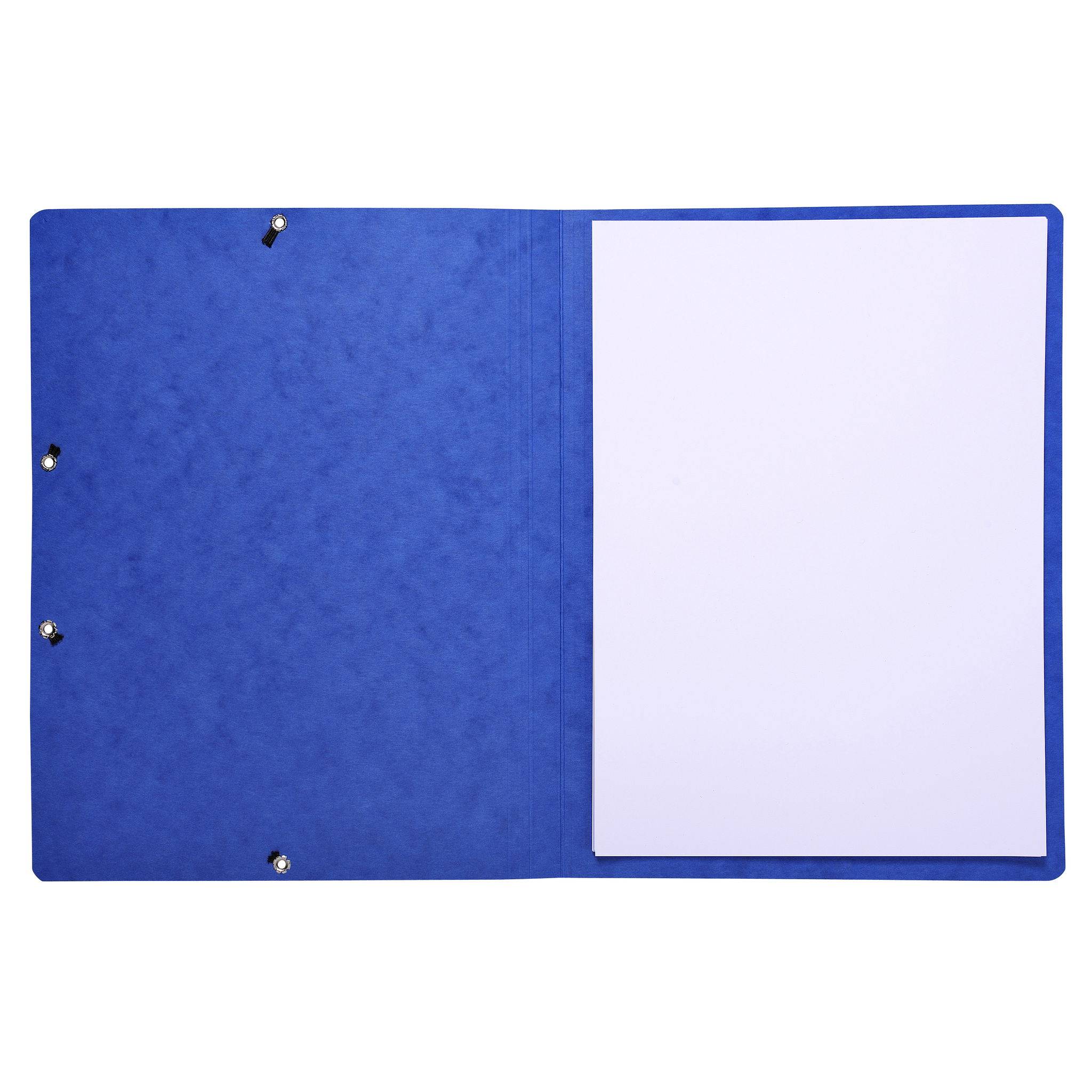 Exacompta 50x Eckspannmappe + Gummizug ohne Klappen, Karton, A4, Blau, 55412E