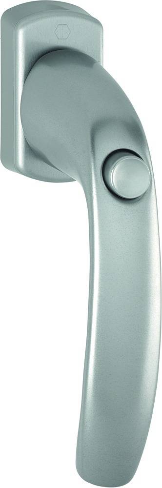 Hoppe DK-Fenstergriff, mit Druckknopf, New York 0810SV/U10,N10/43, M5x55 F9