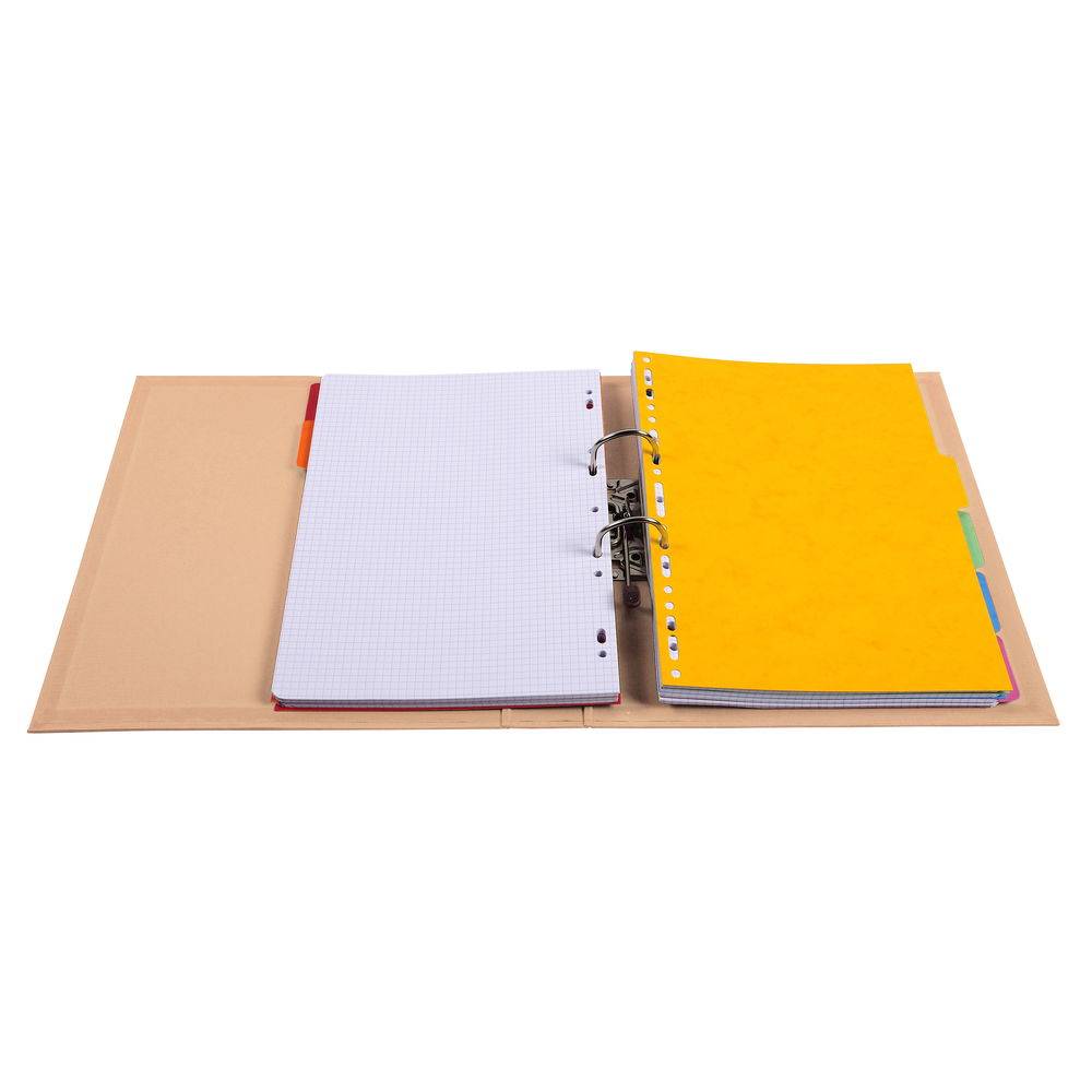 Exacompta 10x Ordner Prem'Touch PVC, Rücken 50mm, 32x29cm A4 Maxi, Lachs, 53505E