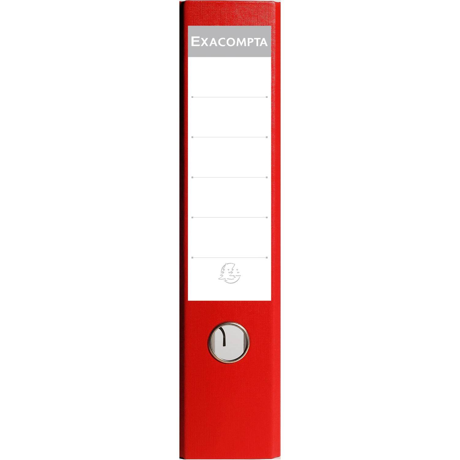 Exacompta 20x Ordner PP + 2 Ringen, Rücken 75mm, 318x284 mm A4, Rot, 918403B